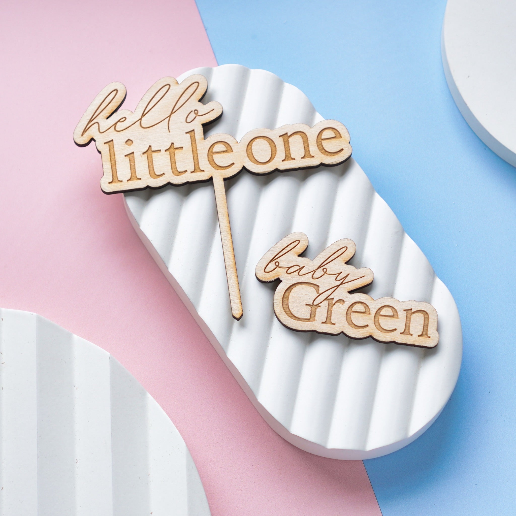 Baby Shower personalised Cake Topper Set