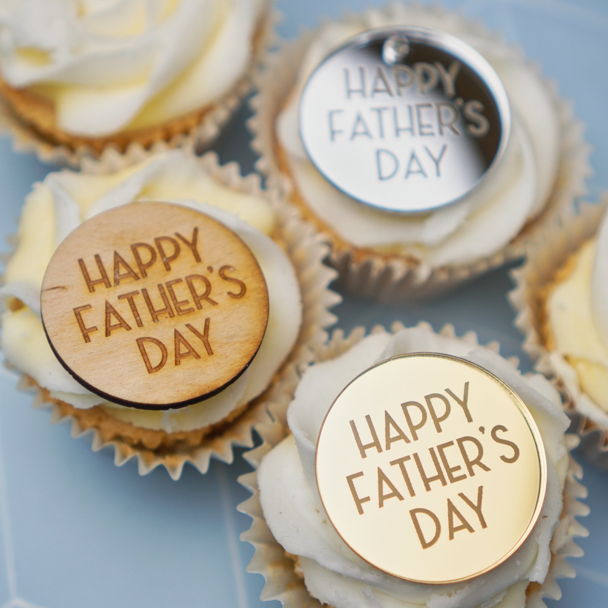 Happy Fathers Day Cupcake Charms