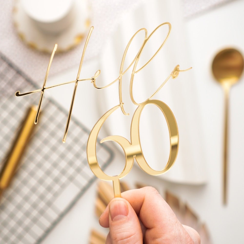 Sixty cake topper