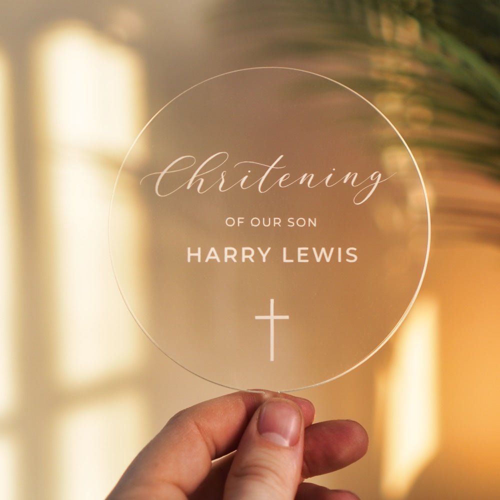 Personalised Christening Cake Topper