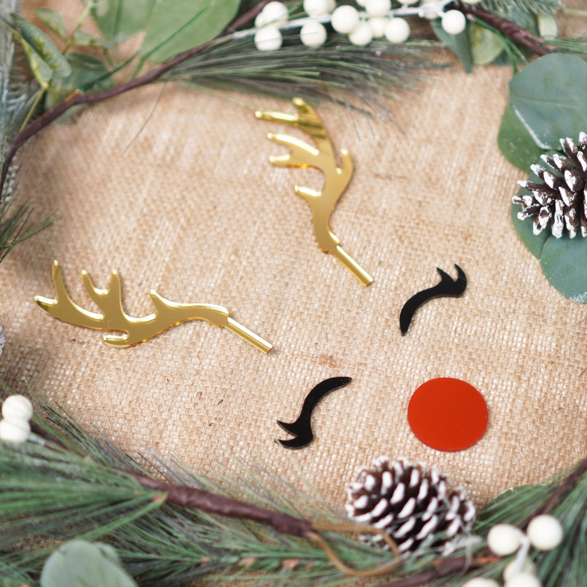 Christmas reindeer cake topper