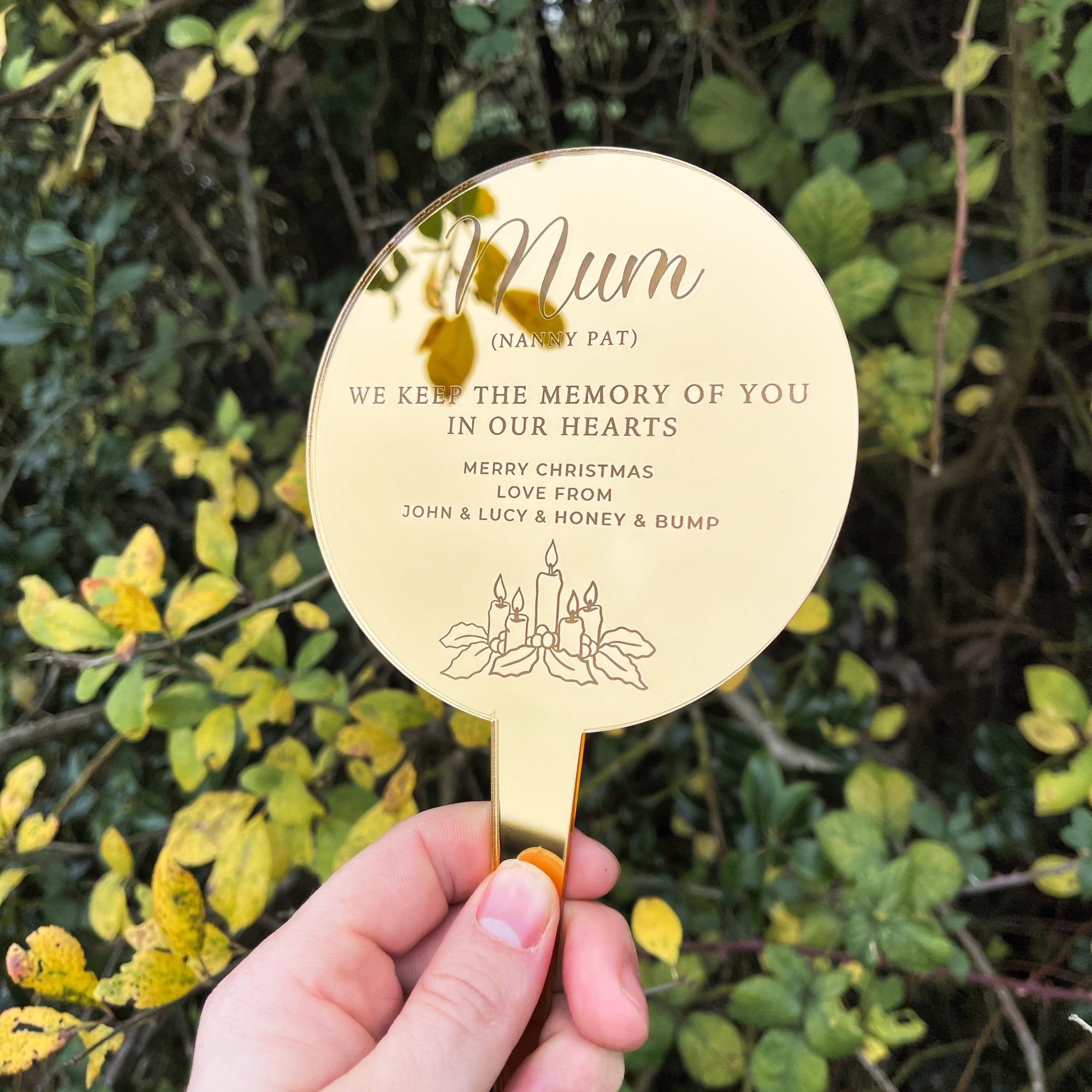 Personalised Christmas Grave Ornament