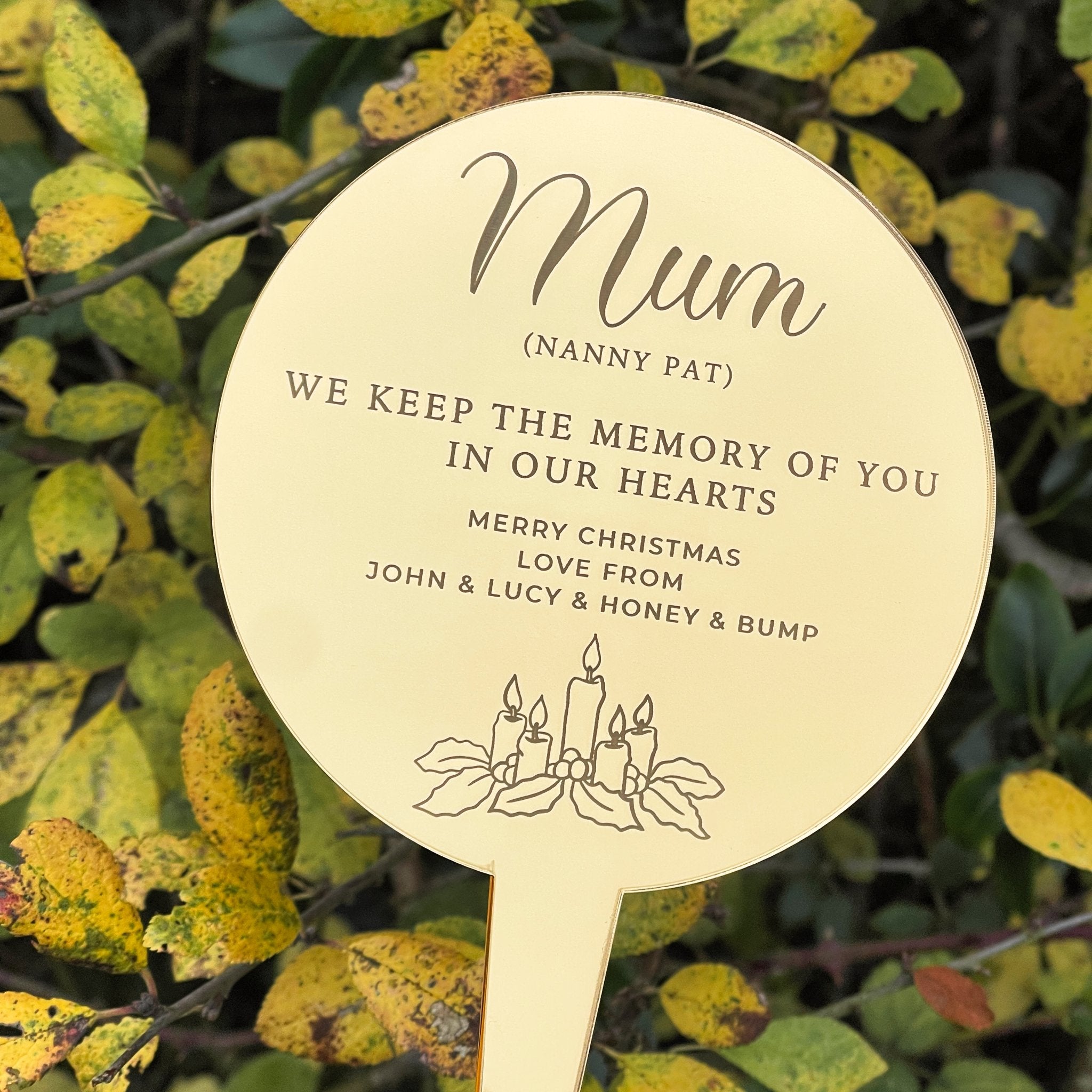 Christmas memorial decoration