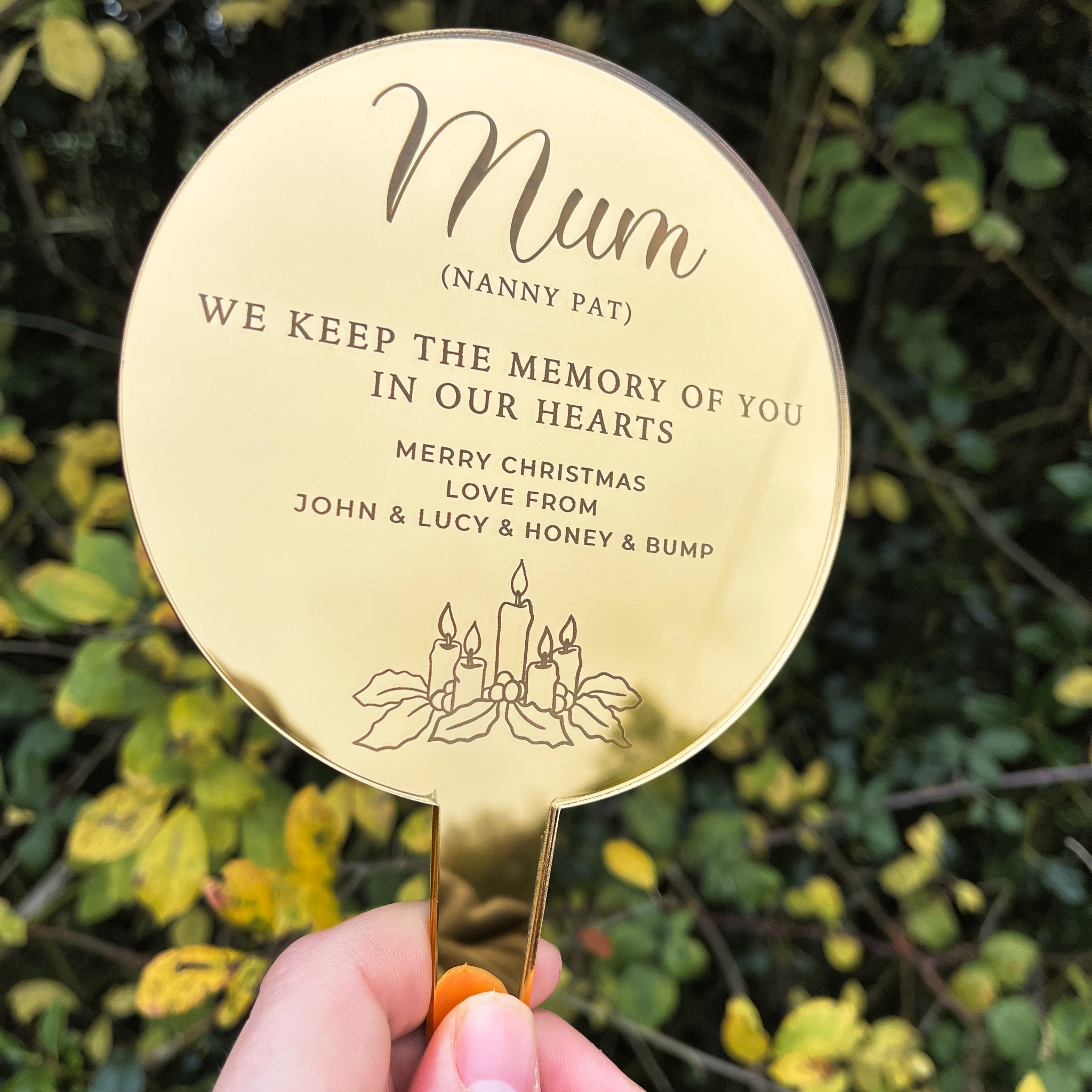 Christmas remembrance ornament