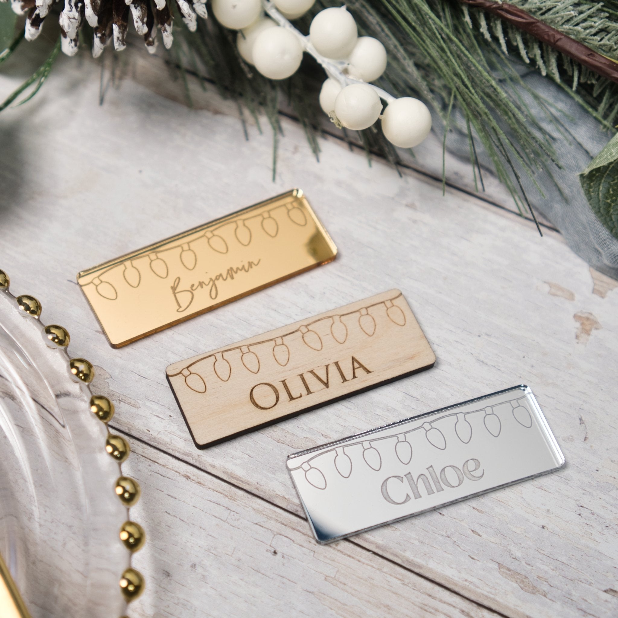Personalised Christmas Name Tags