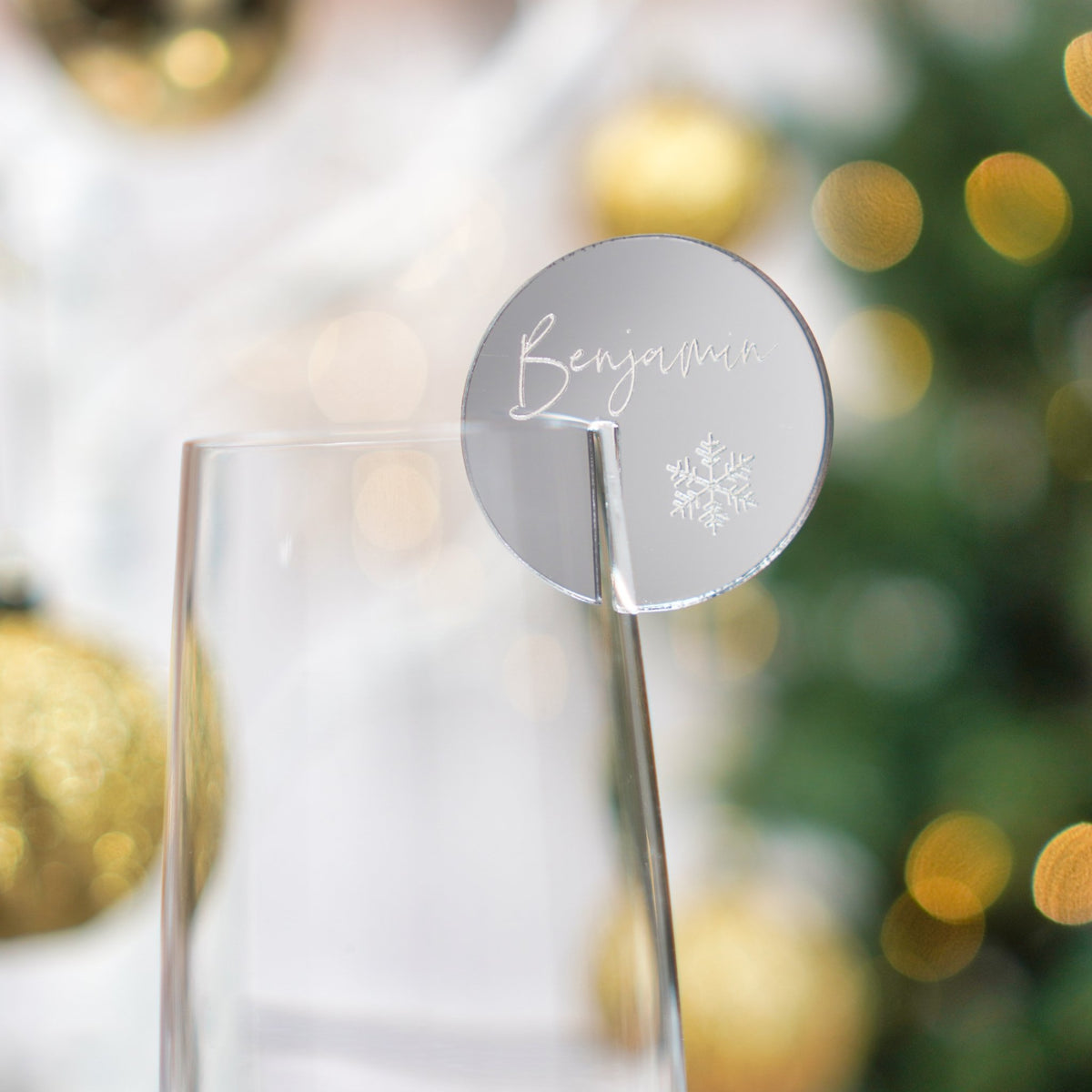 Christmas drink name tags