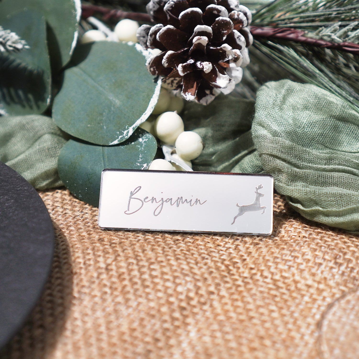 Personalised christmas name tags