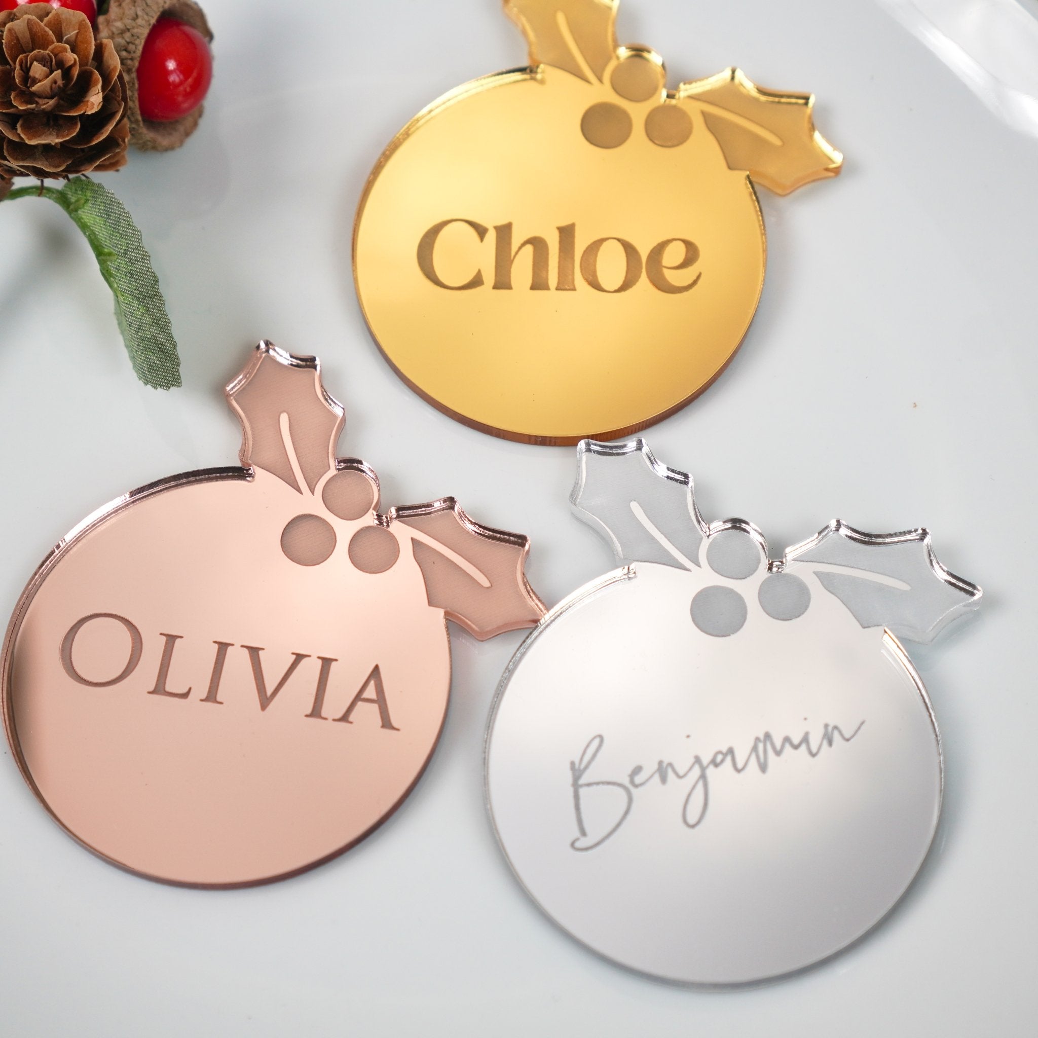 Christmas Place Name Settings