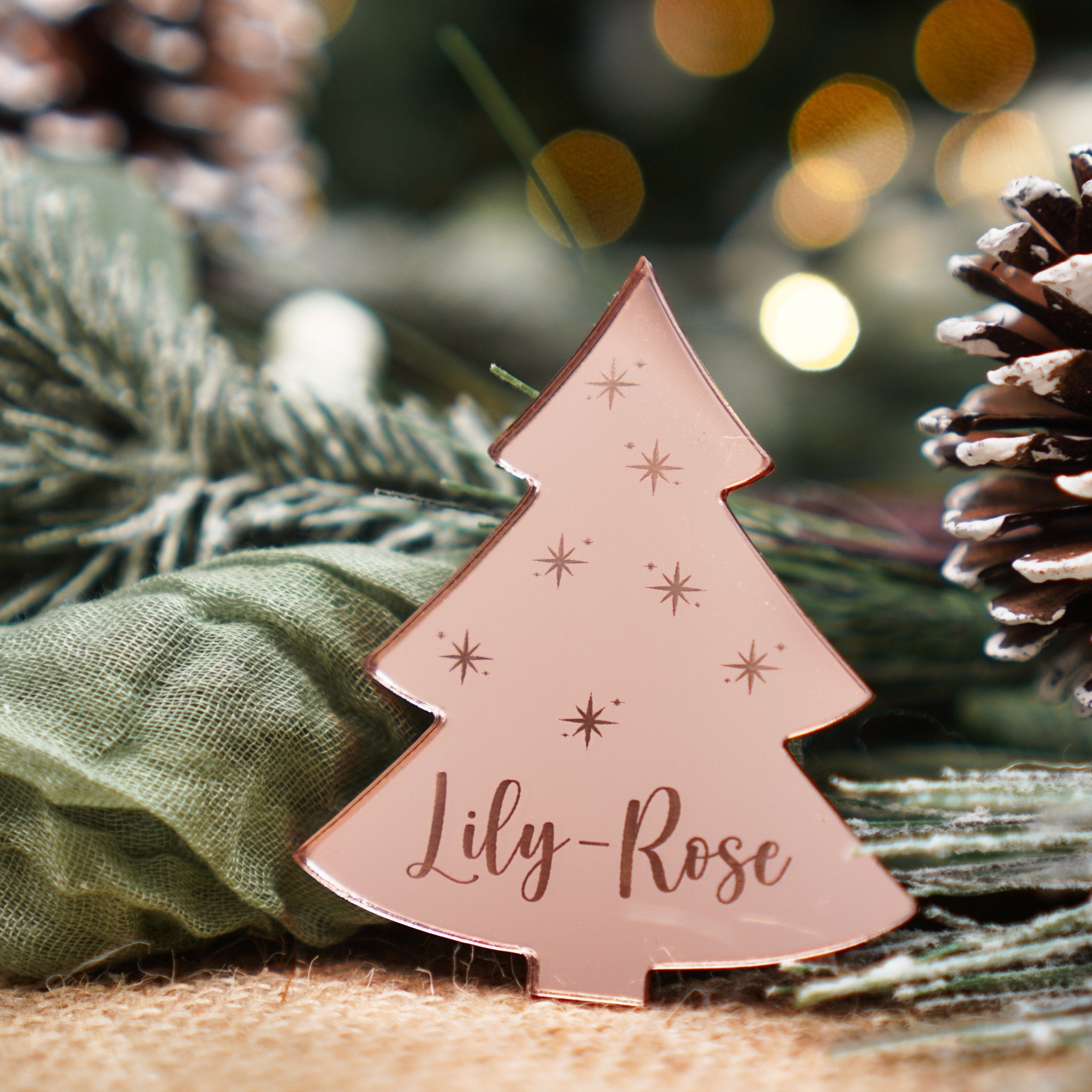 Personalised Christmas name tags