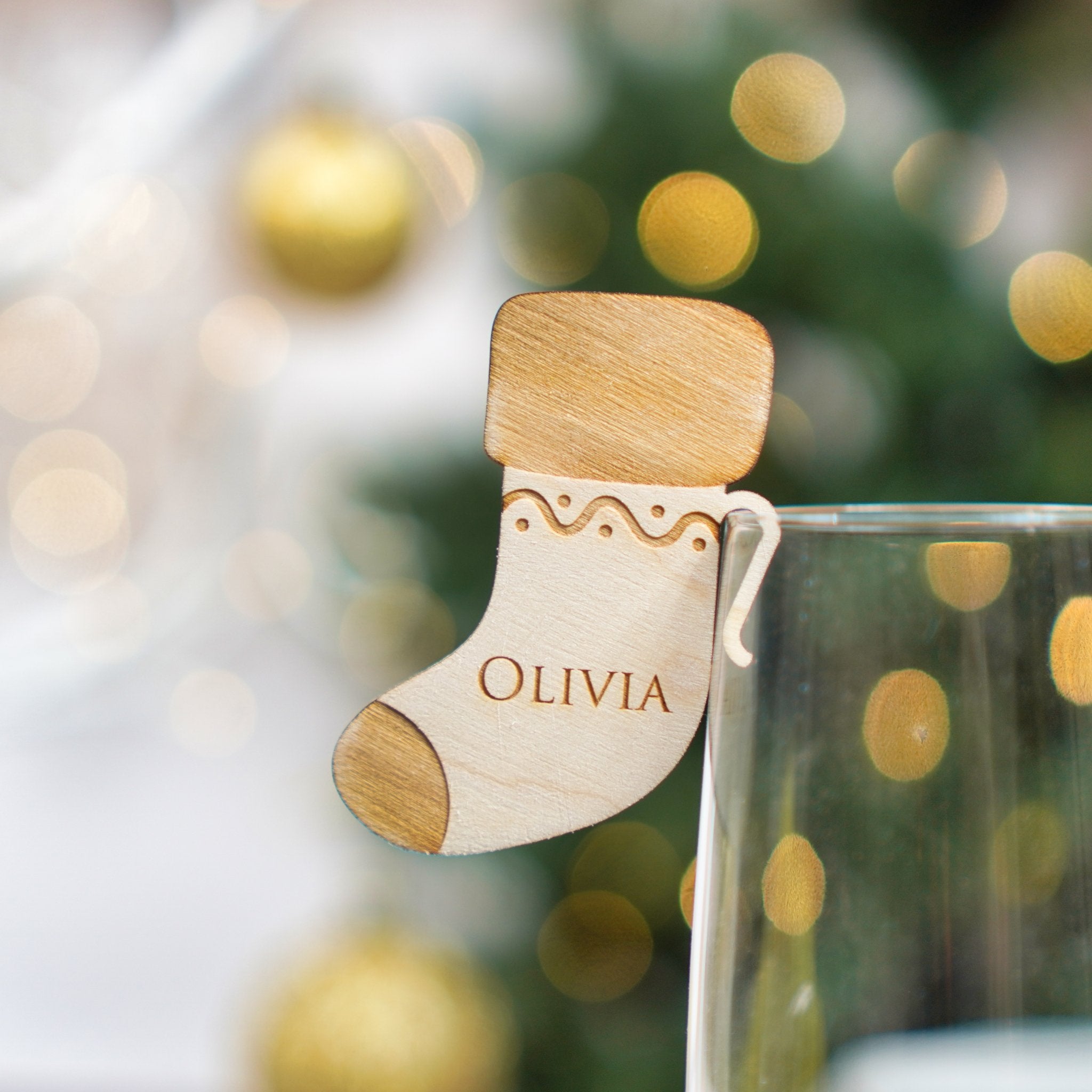 Personalised christmas name favours