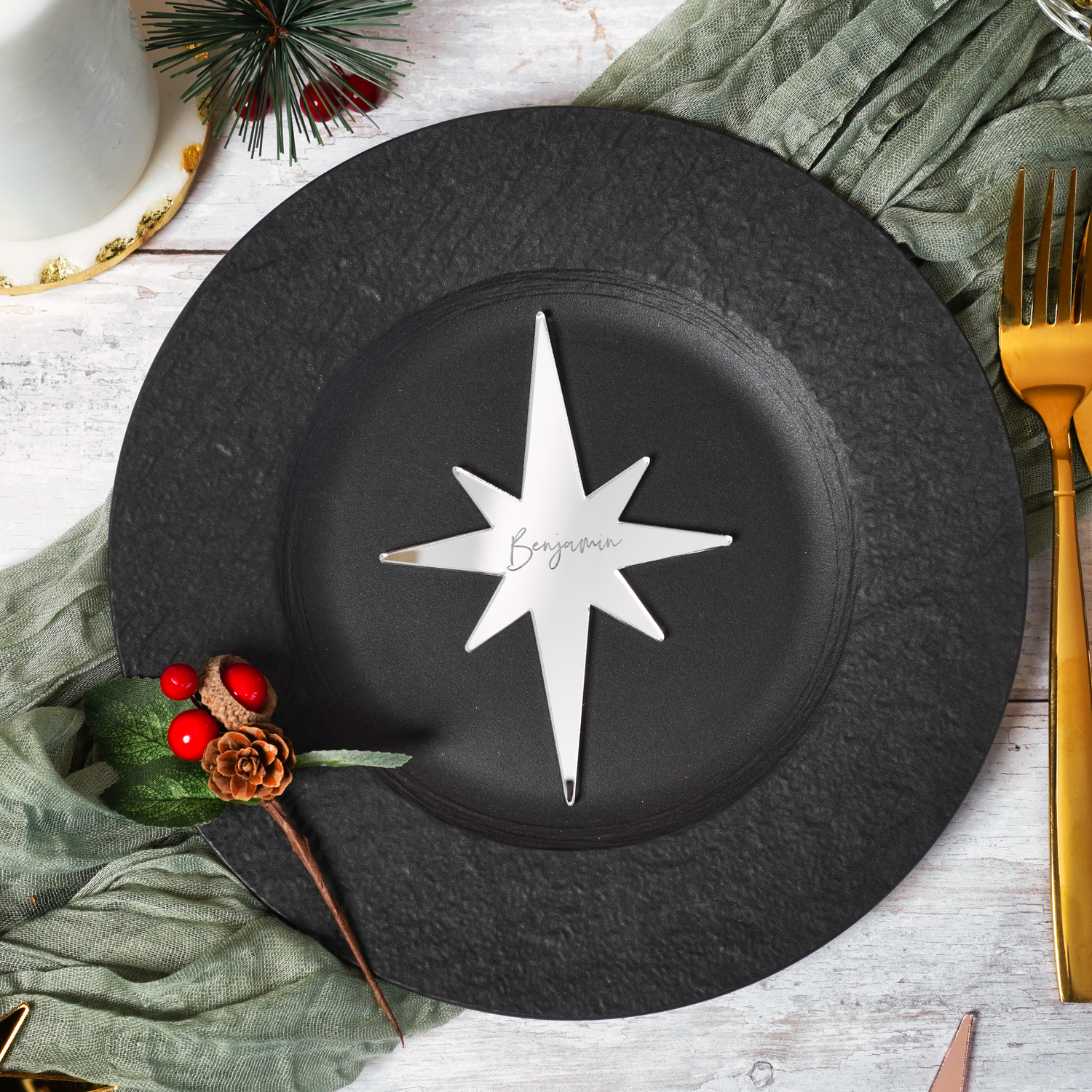 Star Christmas Place Name Setting