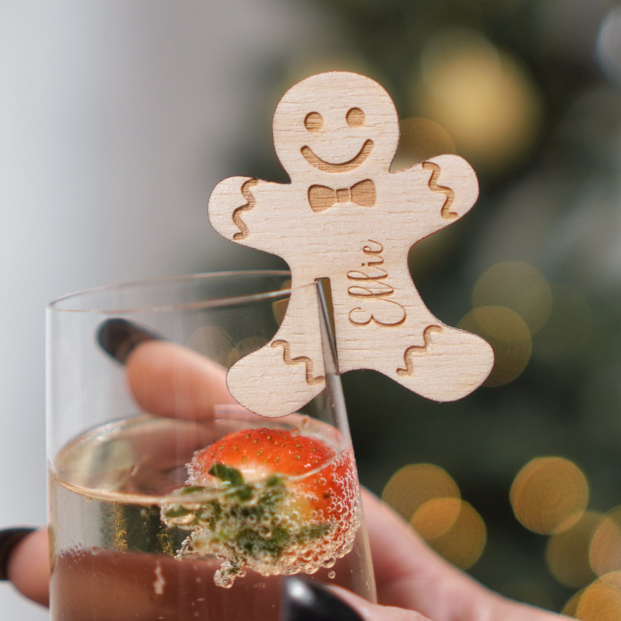 Christmas Gingerbread Man Name Tag