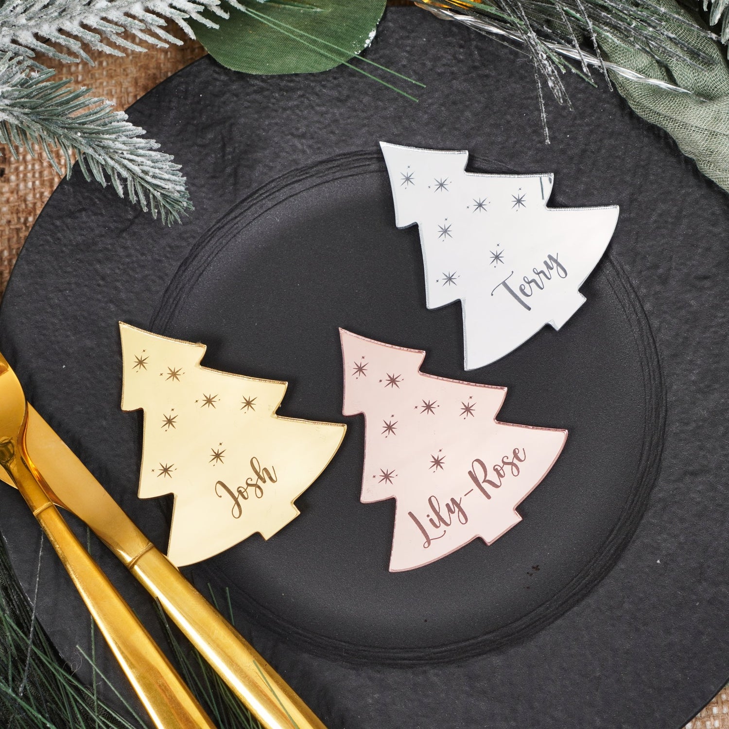 Personalised table decorations