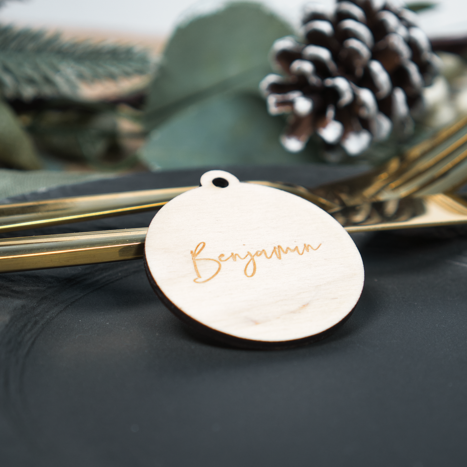Personalised Christmas table decor