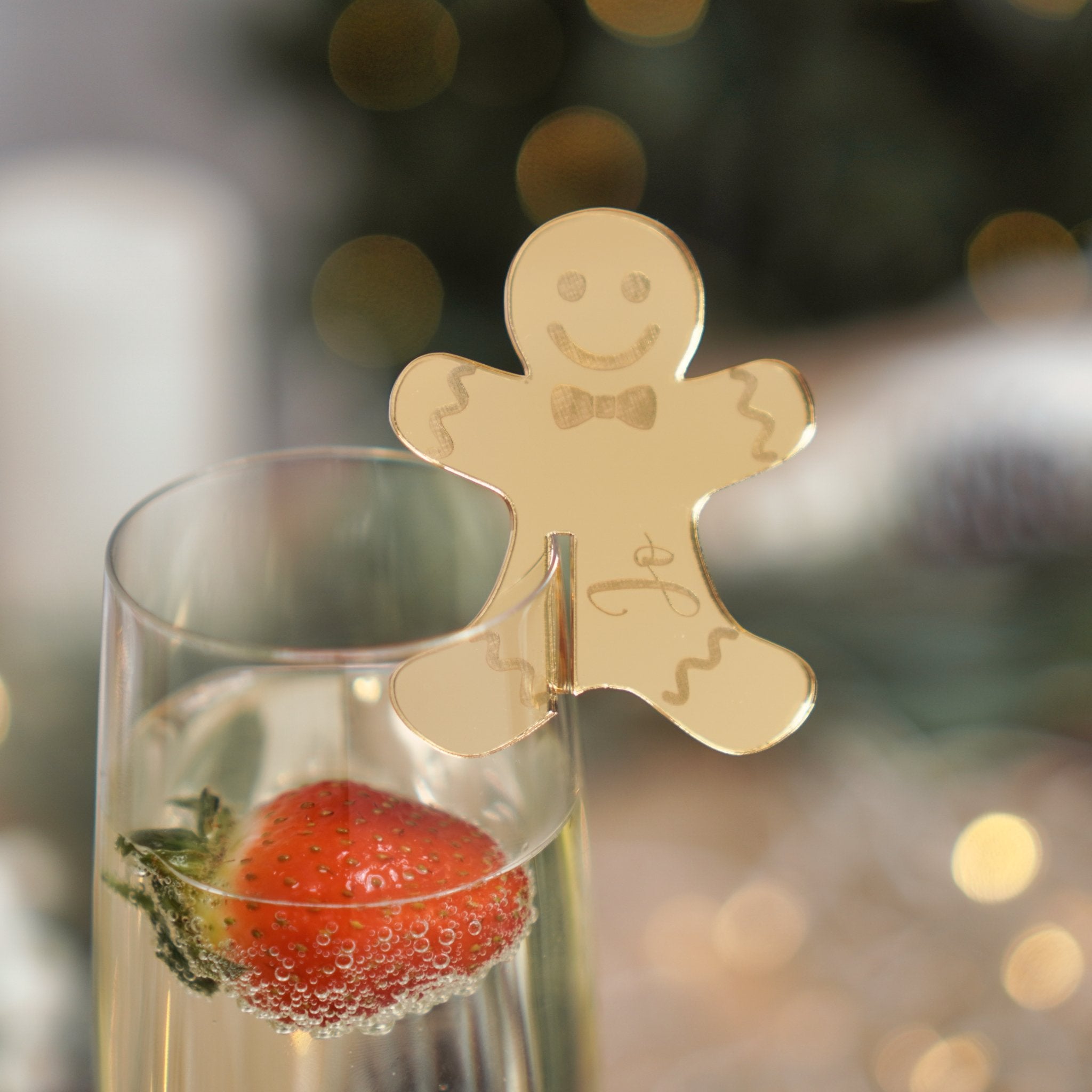 Christmas wine charm