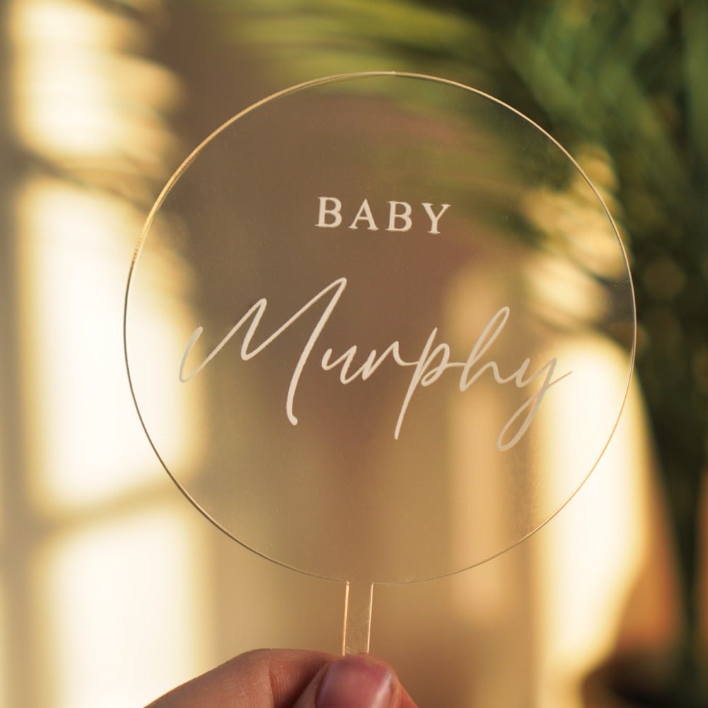 Personalised Baby Shower Cake Topper