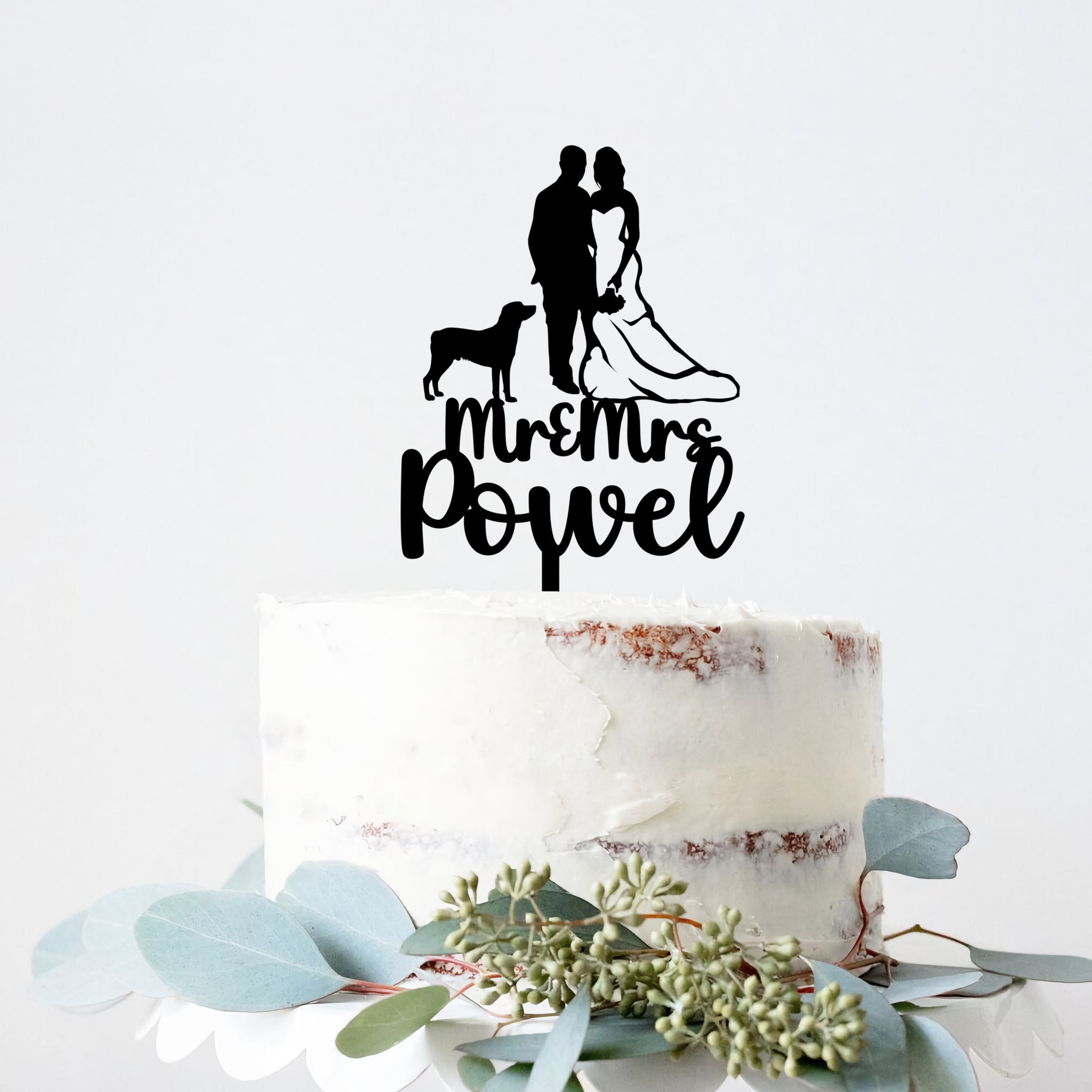 Dog Wedding Cake Topper