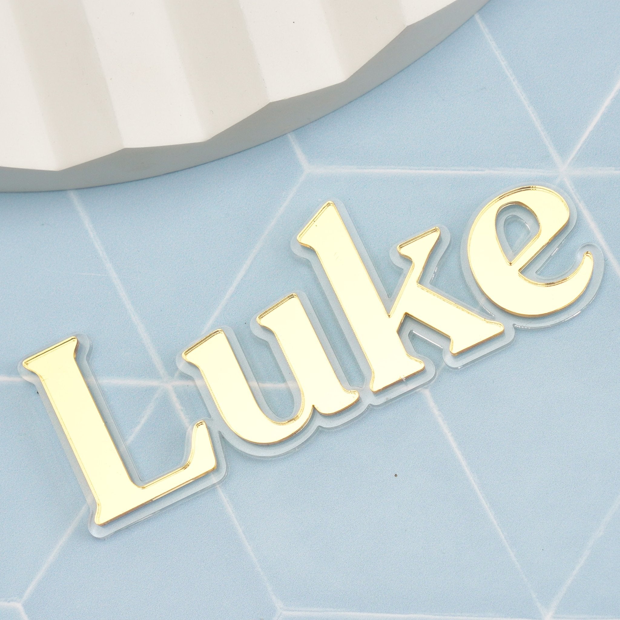 Double Layer Name & Age Cake Topper