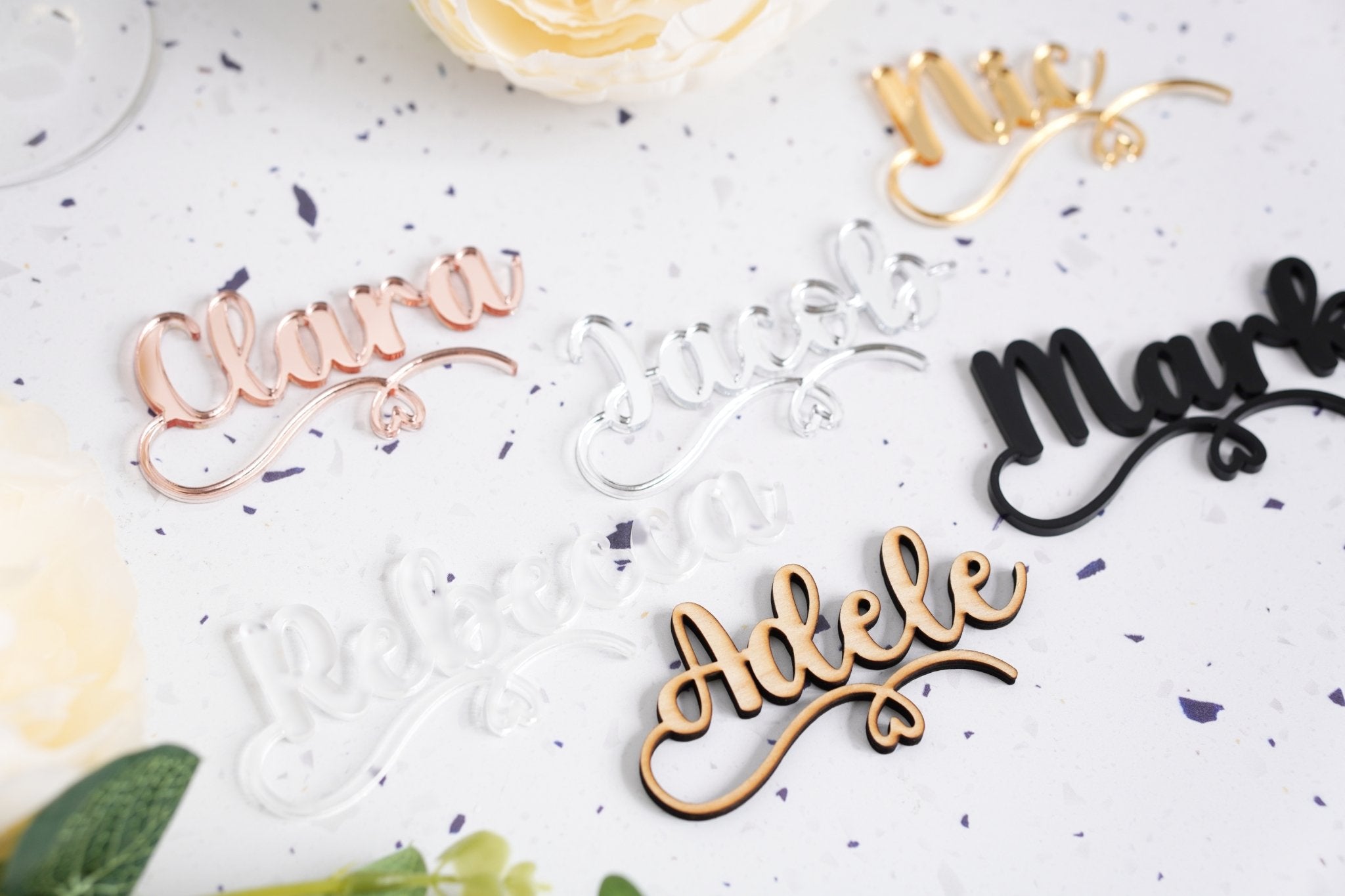 drink place names for wedding table decorations with hook