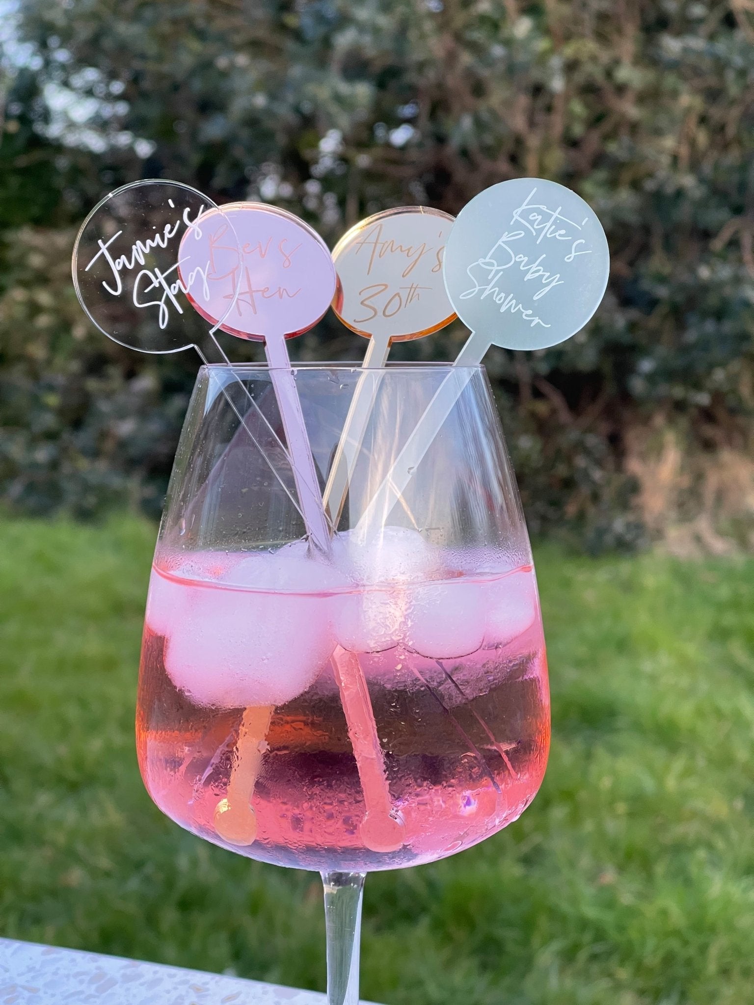 acrylic cocktail drink stirrers for party decorations