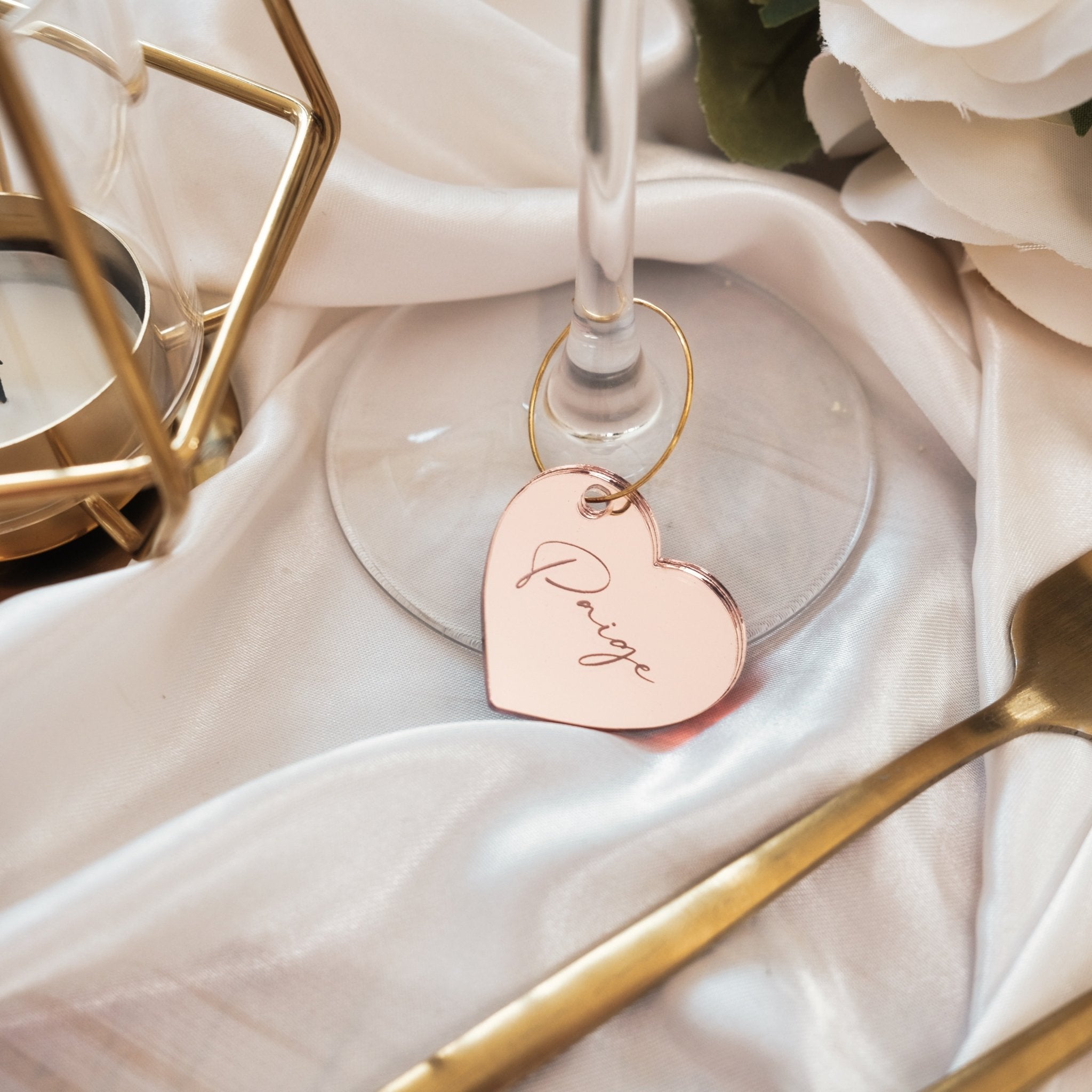 Heart drink tags