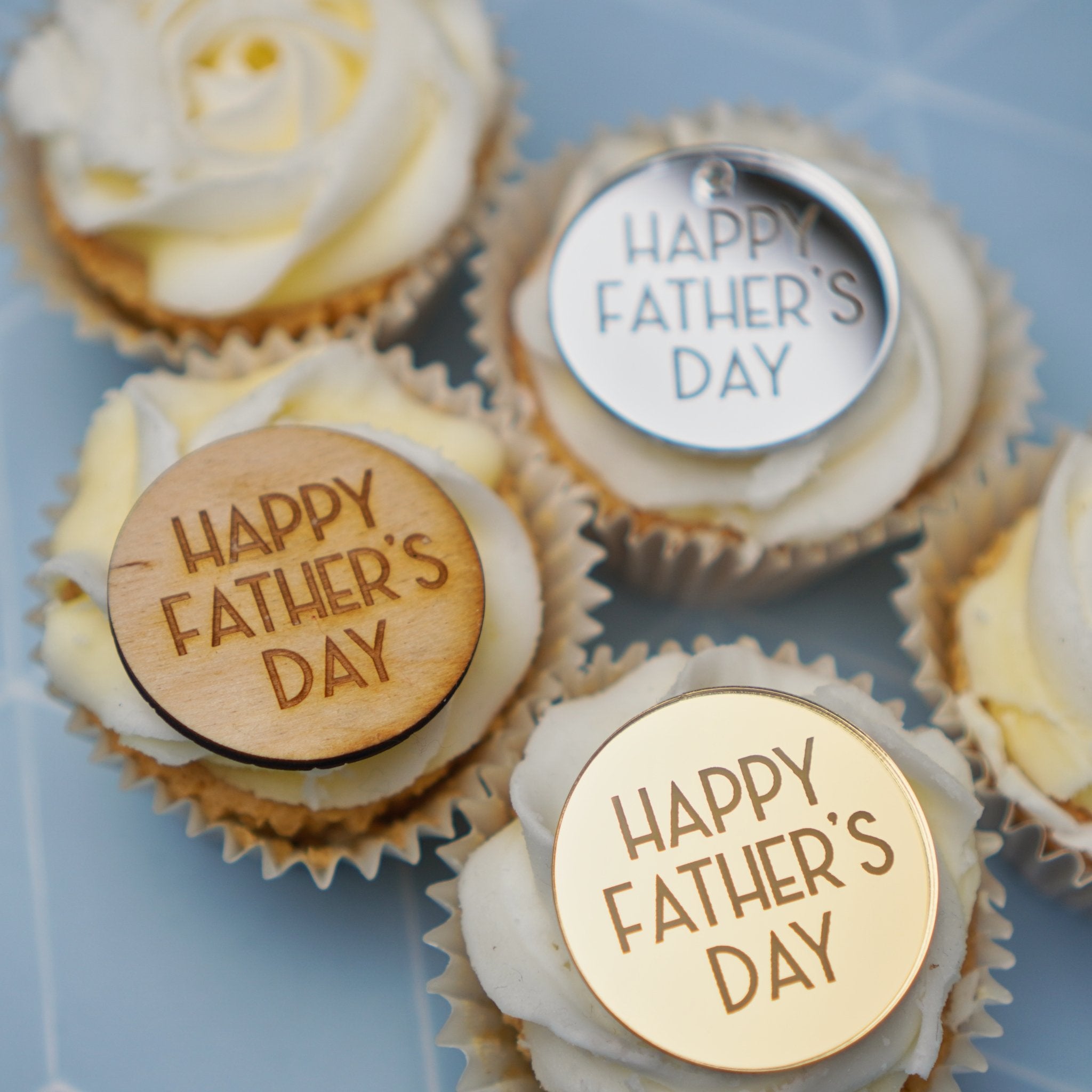 Happy Fathers Day Cupcake Charms