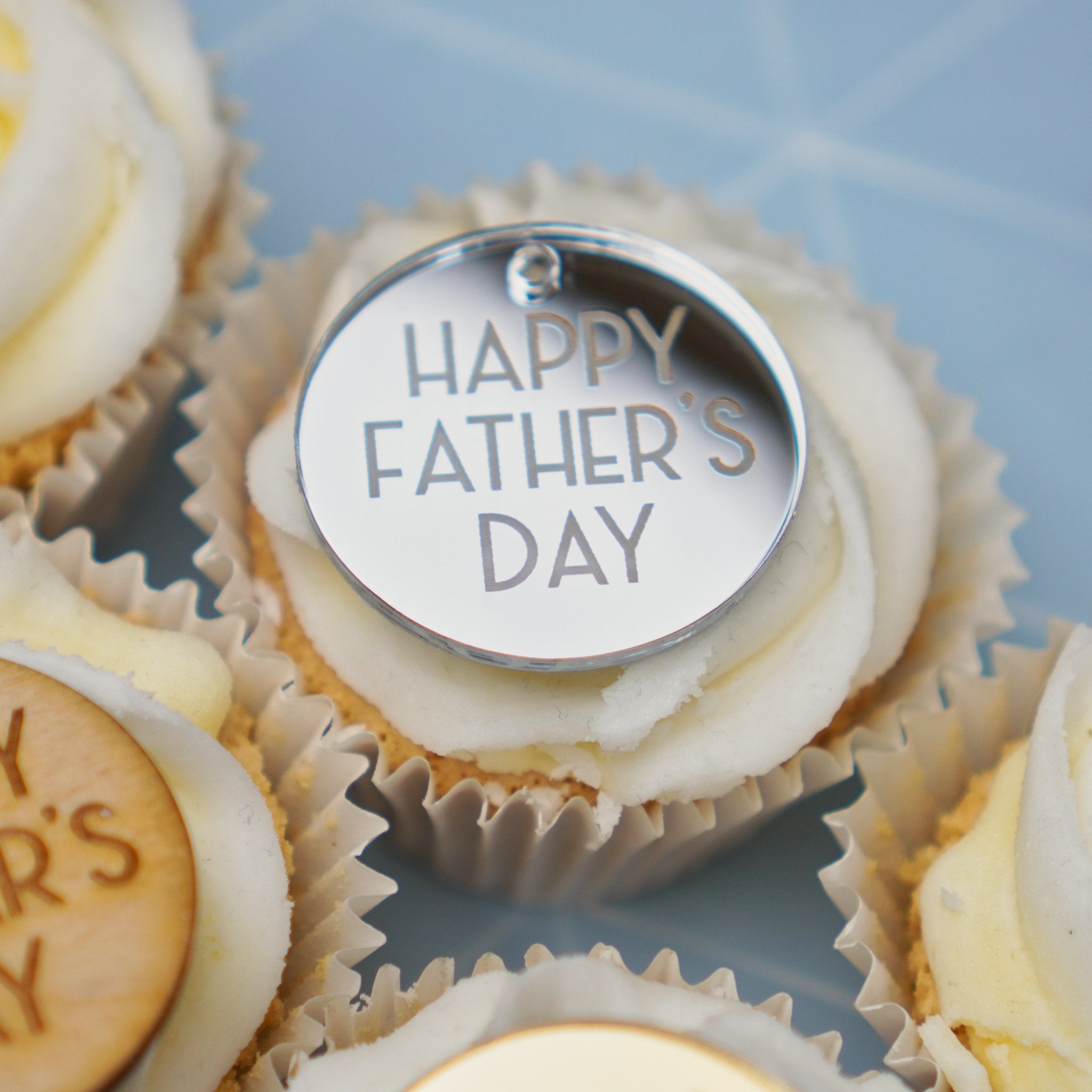 Happy Fathers Day Cupcake Charms