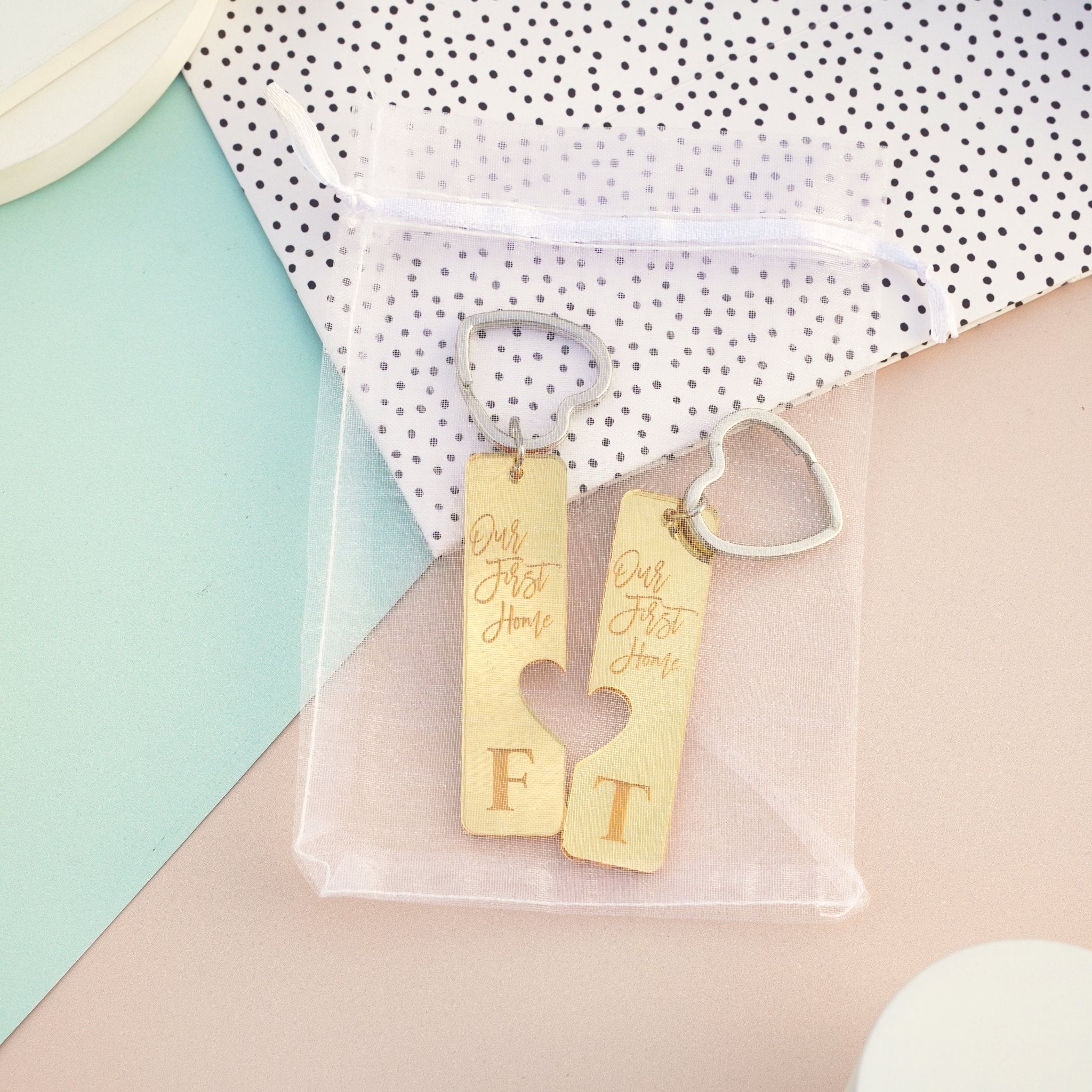 first home key chain couple gift