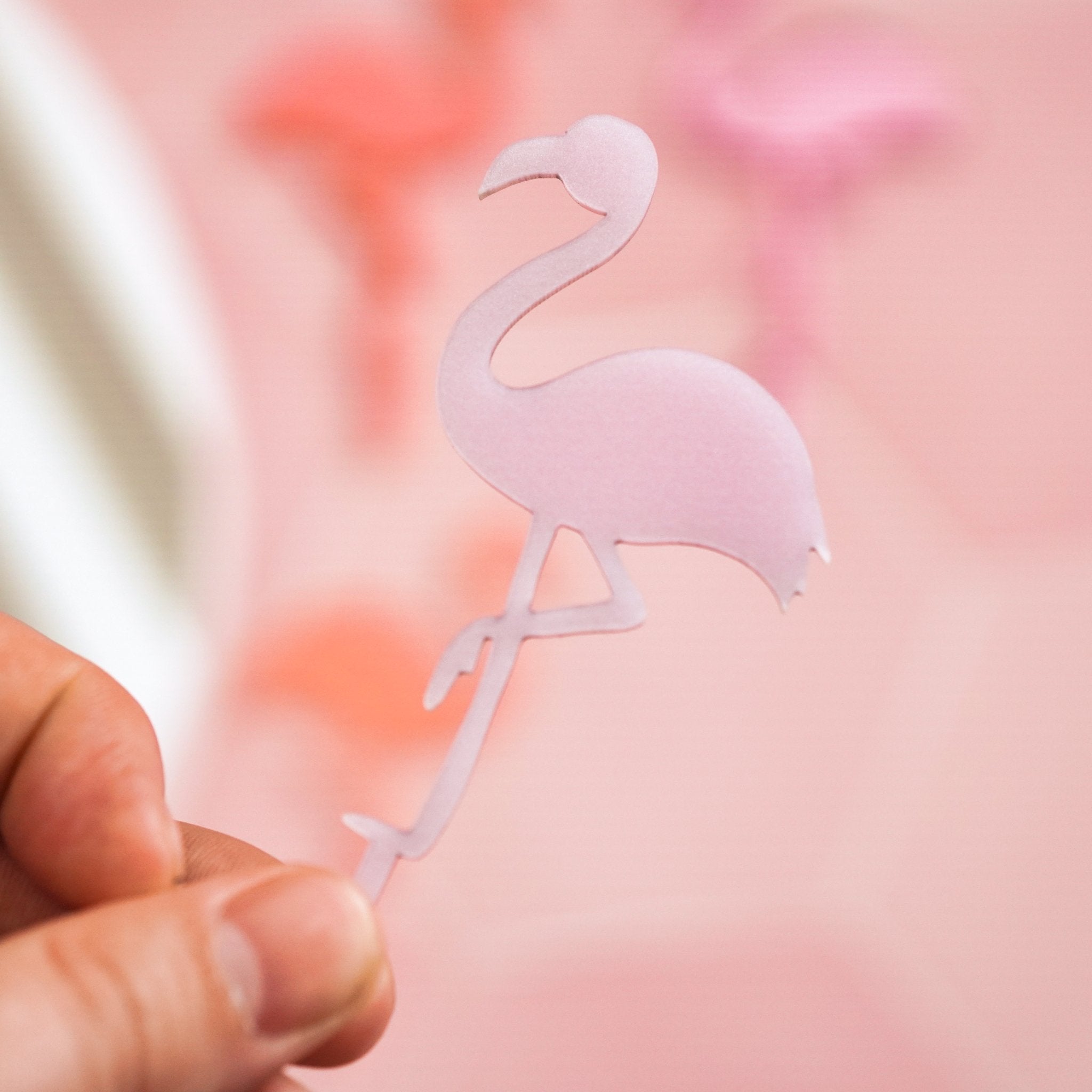 Flamingo Cake Toppers Set of 4