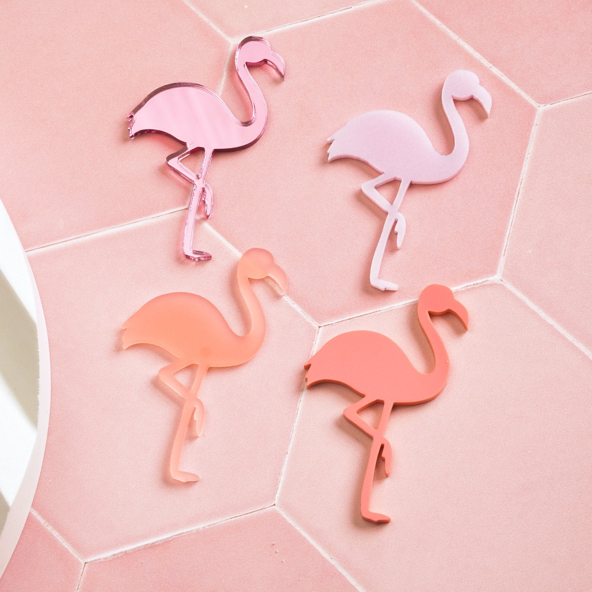 Flamingo Cake Toppers Set of 4