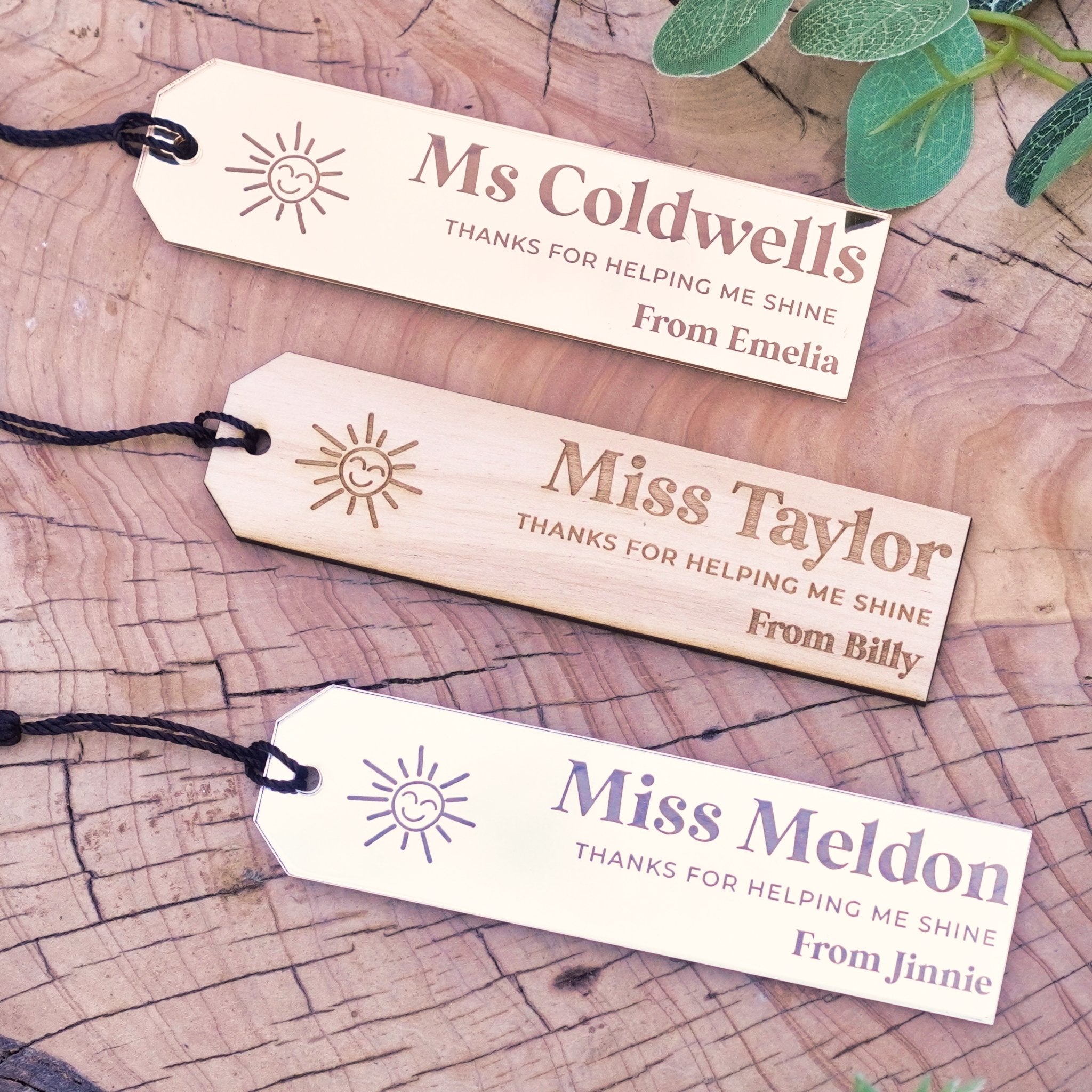 Personalised Bookmark Gift for Teacher