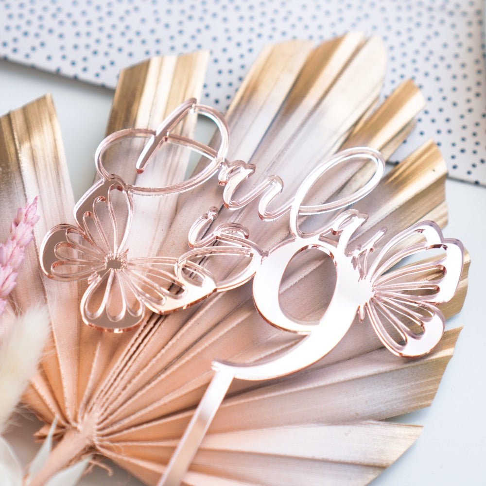 Girls birthday cake topper