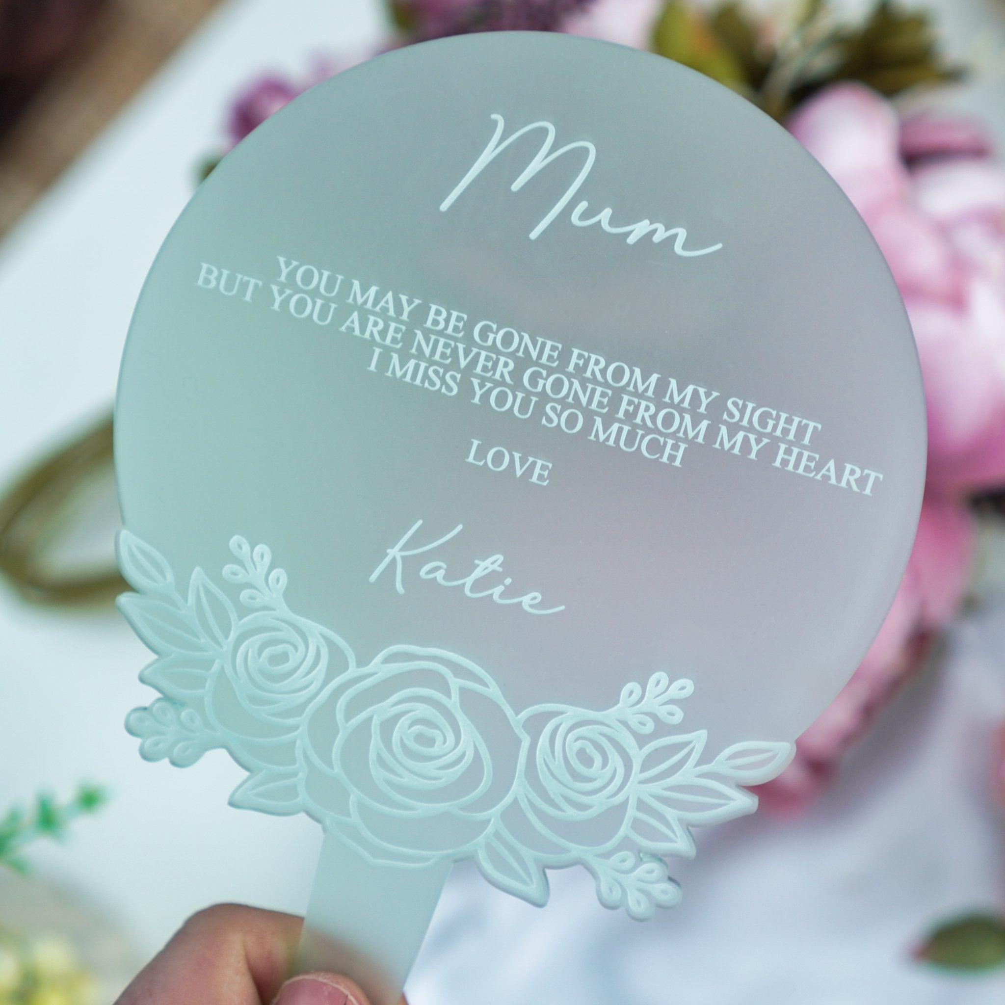 Personalised Flower Grave Ornament