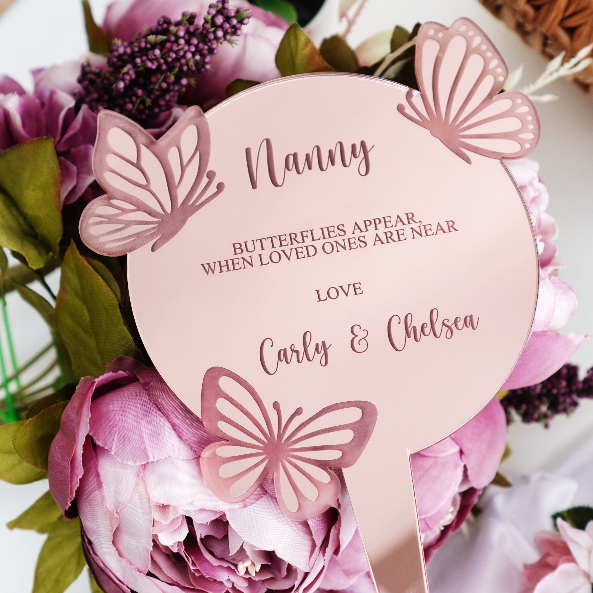 Personalised Butterfly Grave Ornament