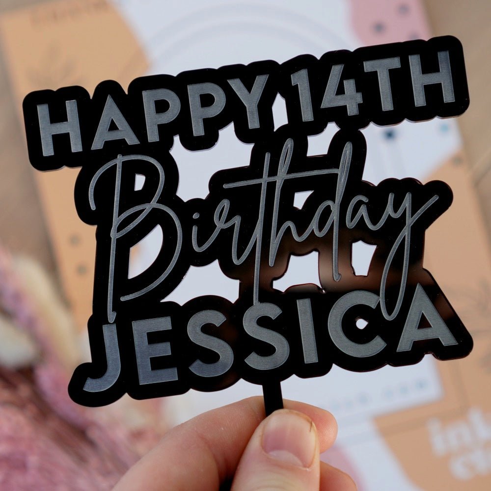 Personalised Happy Birthday Cake Topper
