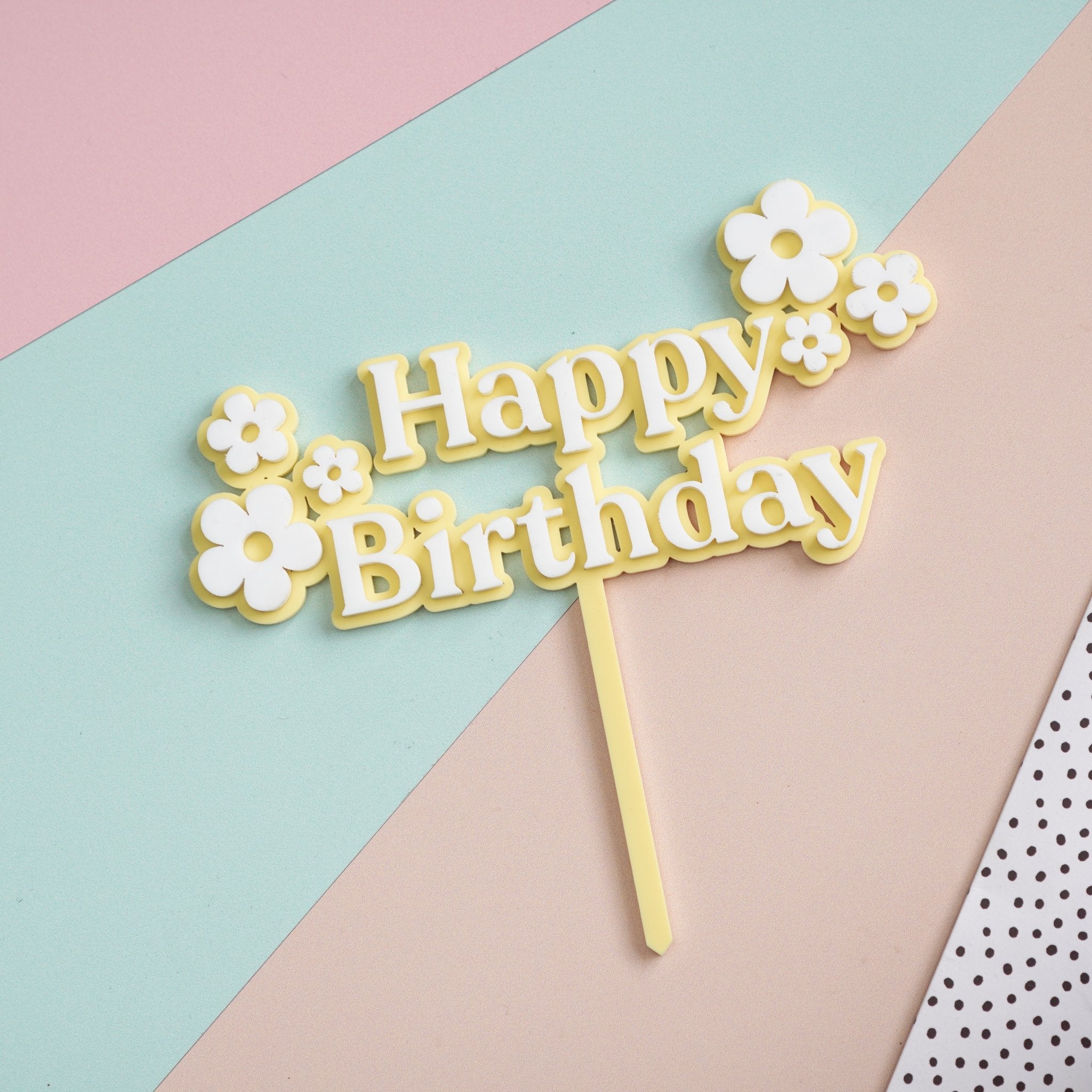 Daisy Happy Birthday Cake Topper