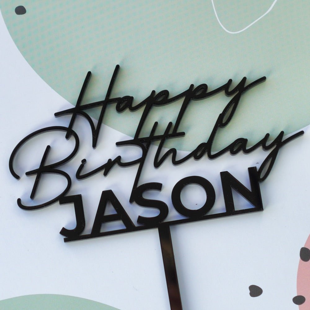 Personalised Happy Birthday Topper