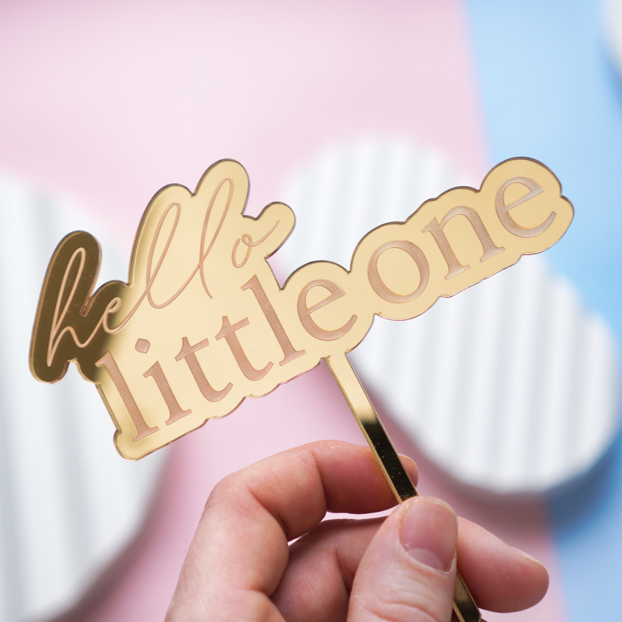 Hello little one baby shower cake decoration
