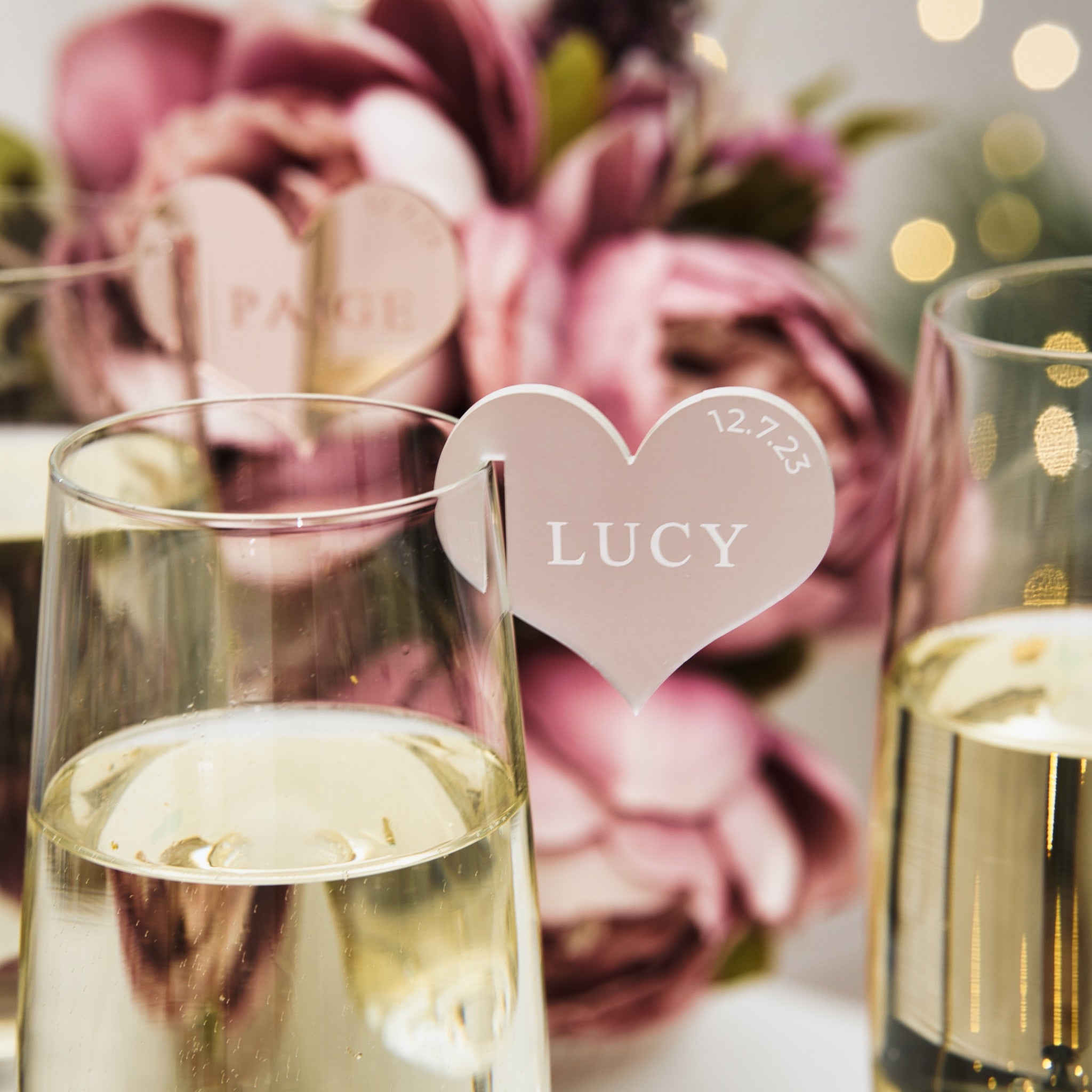 Heart shaped Drink Tag