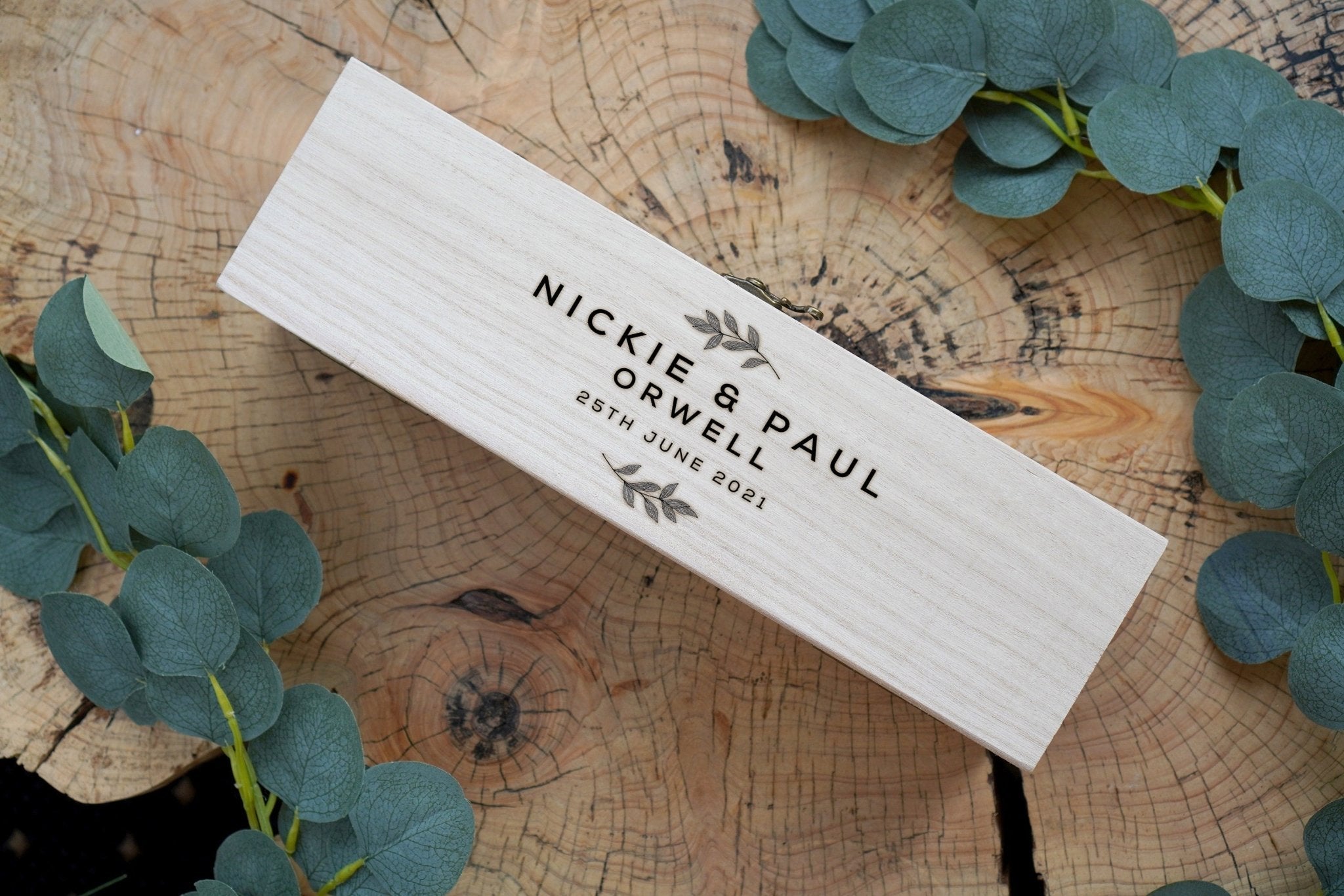 Personalised Wedding Wine Box