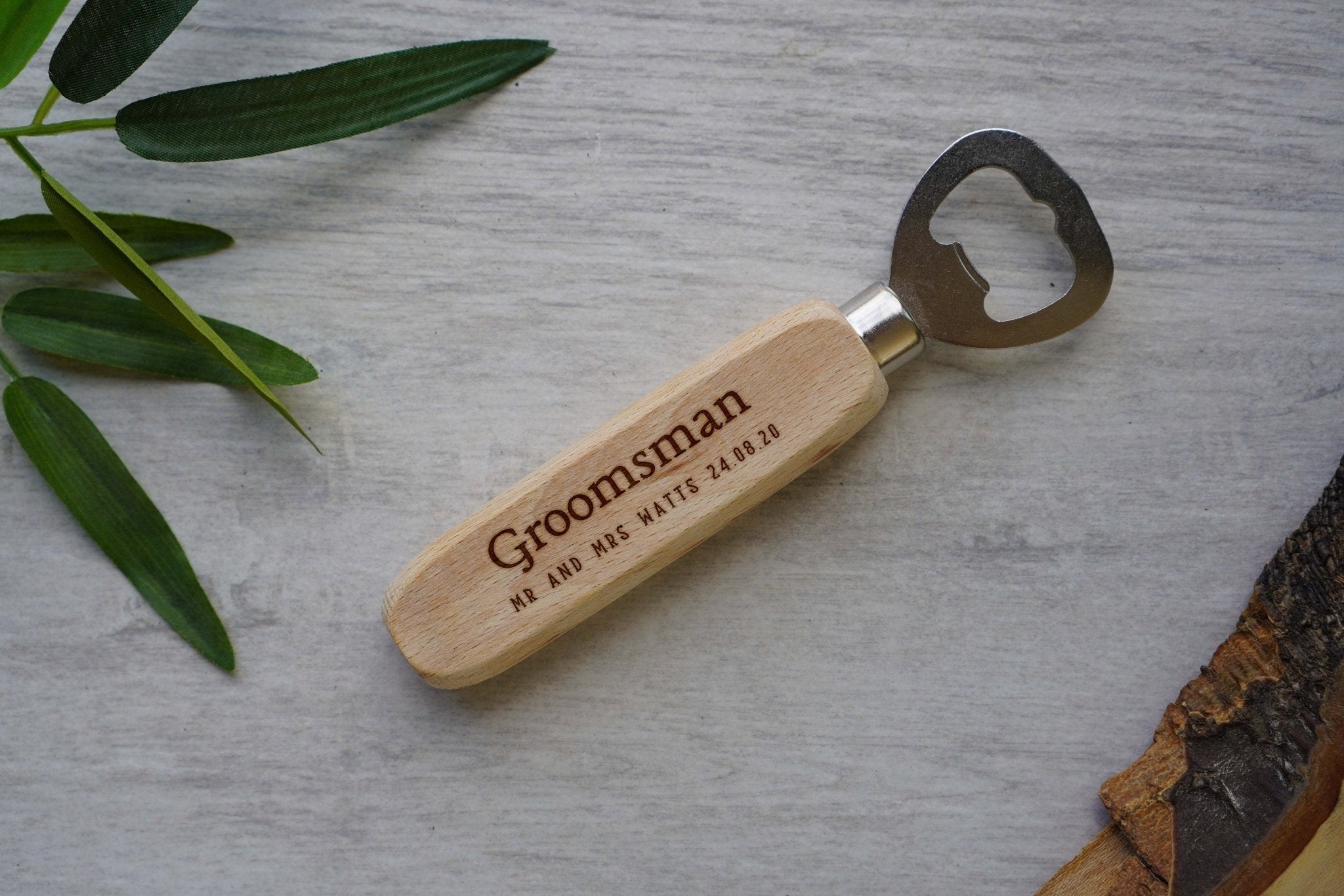 Personalised Bottle Opener Gift for Best Man, Father of the Bride etc