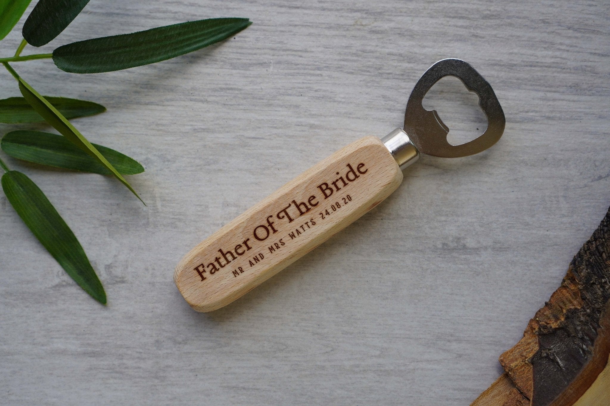 Personalised Bottle Opener Gift for Best Man, Father of the Bride etc