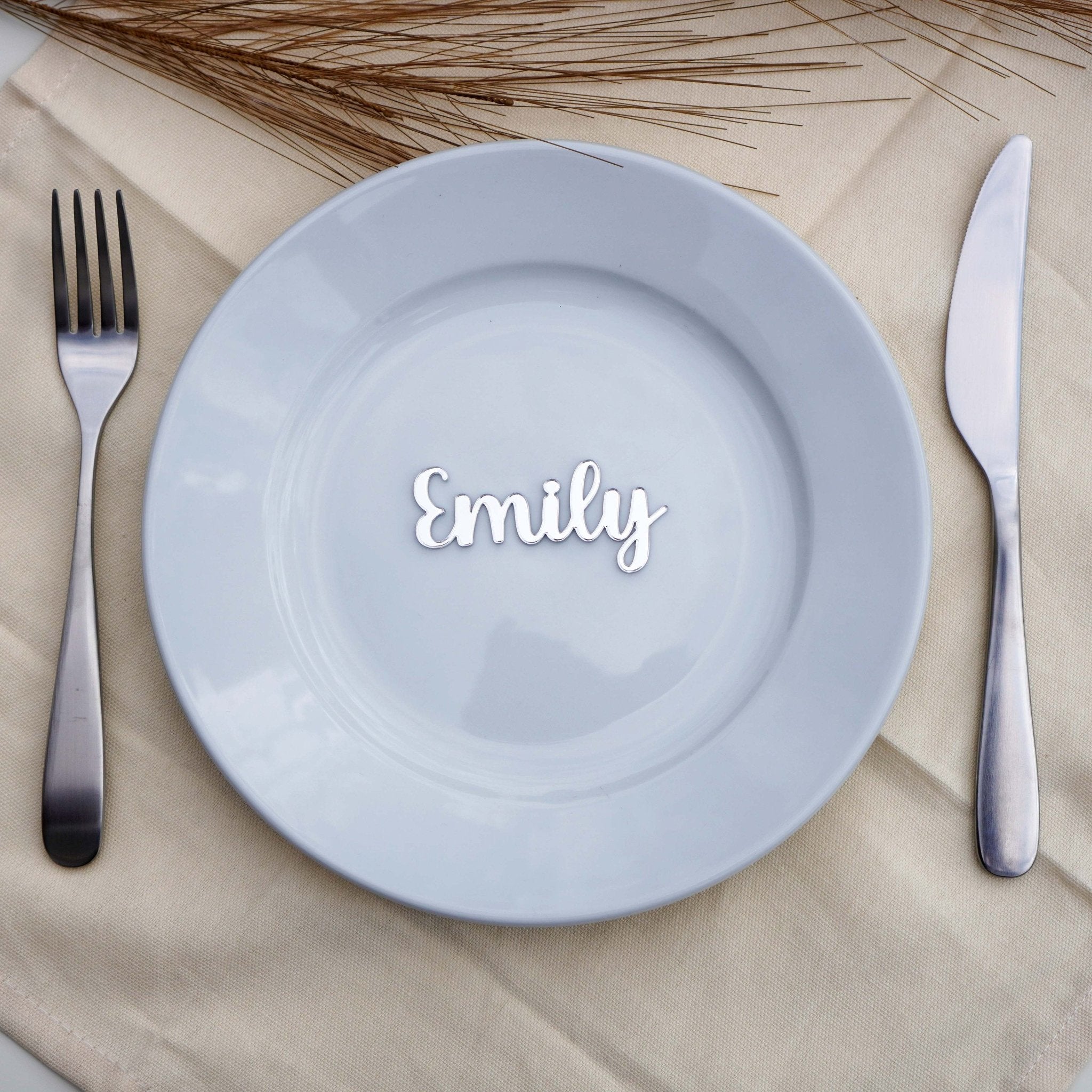 Personalised Acrylic Wedding Name Place Settings