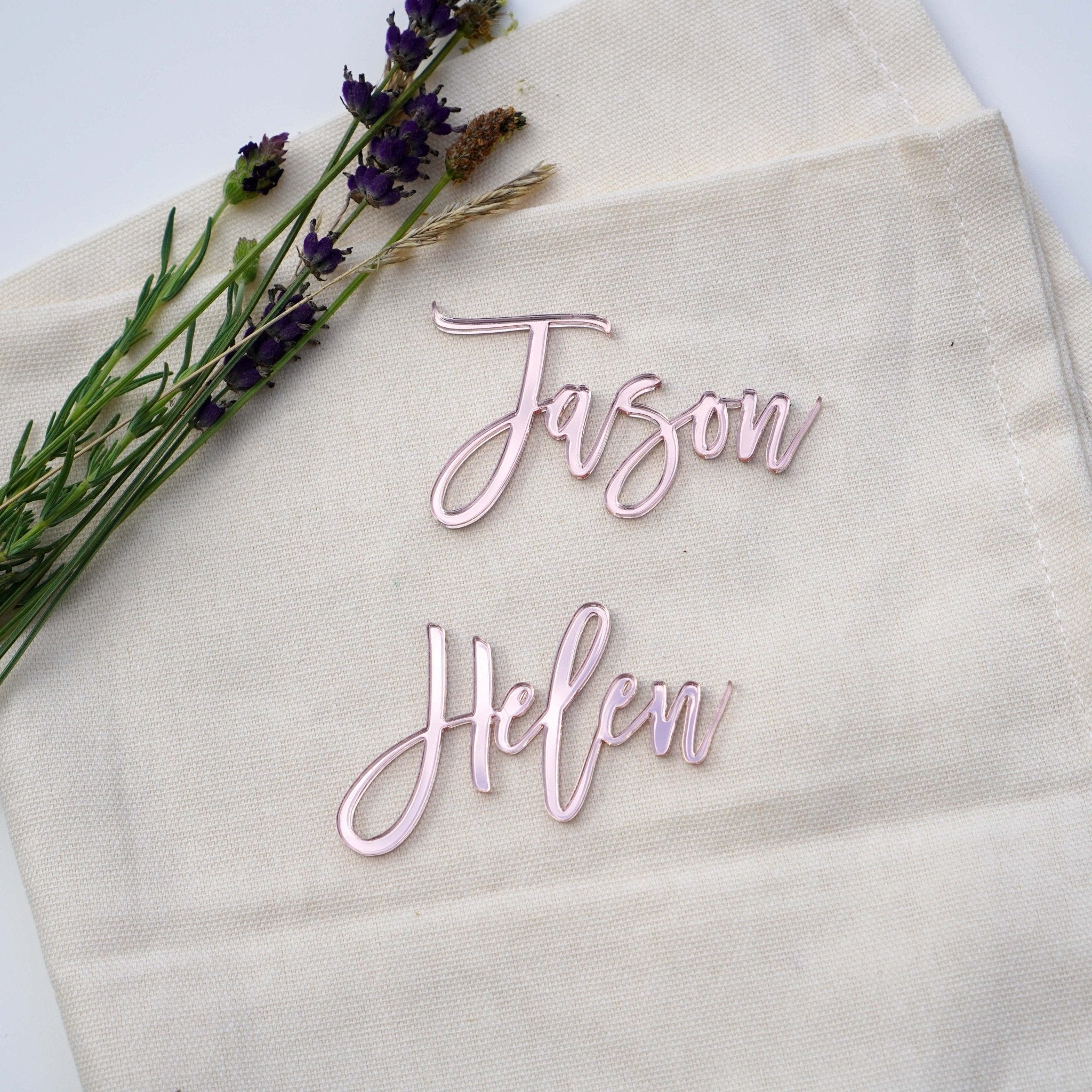 Mirror Acrylic Personalised Name Tags