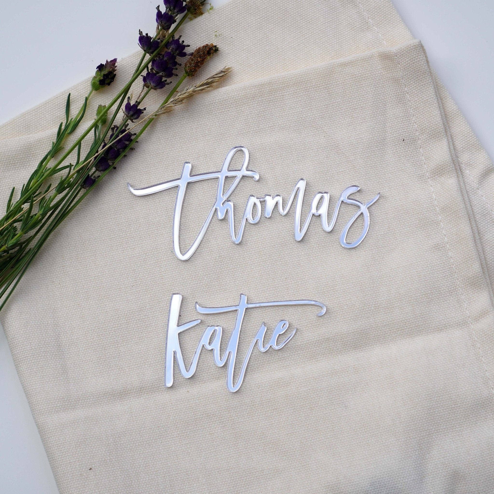 Mirror Acrylic Personalised Name Tags