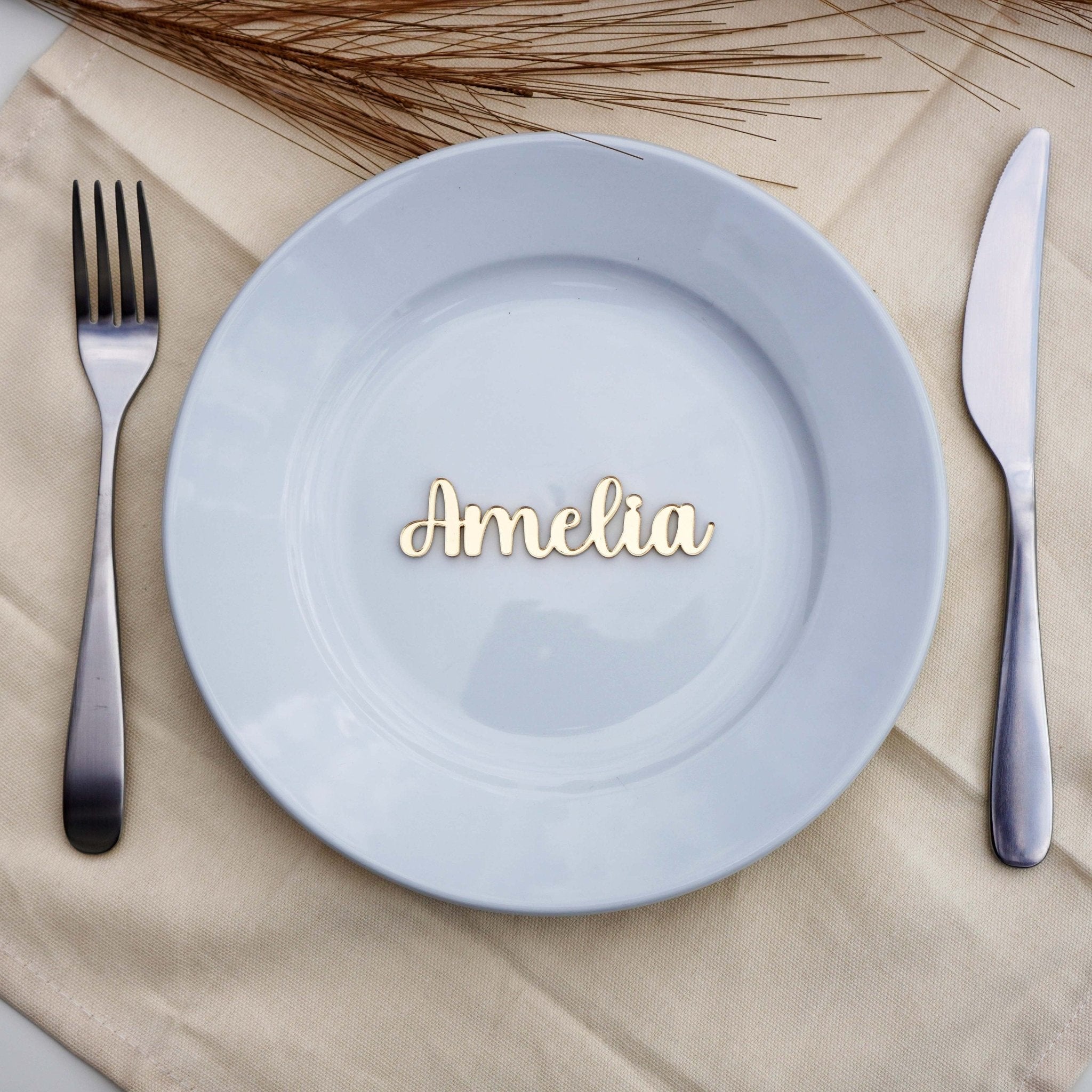 Personalised Acrylic Wedding Name Place Settings