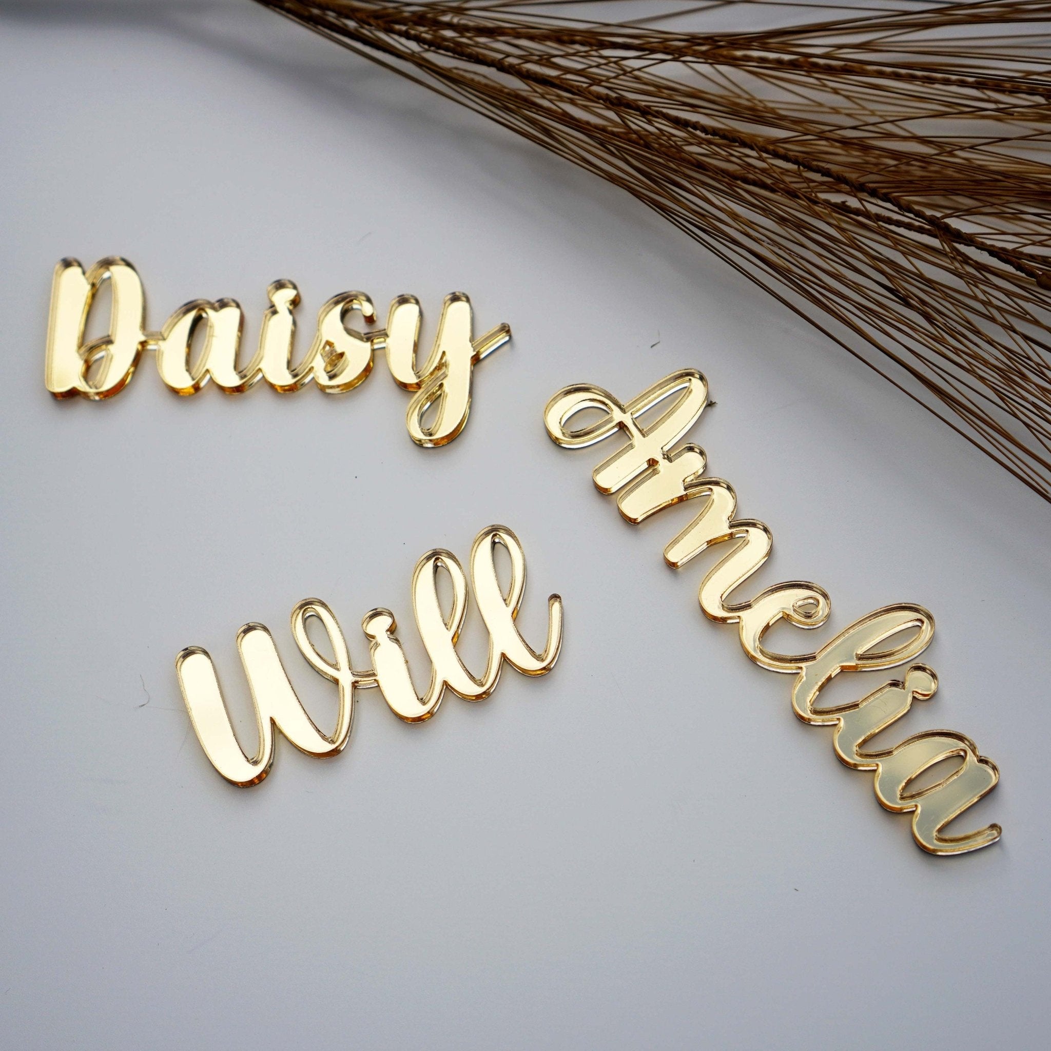 Personalised Acrylic Wedding Name Place Settings