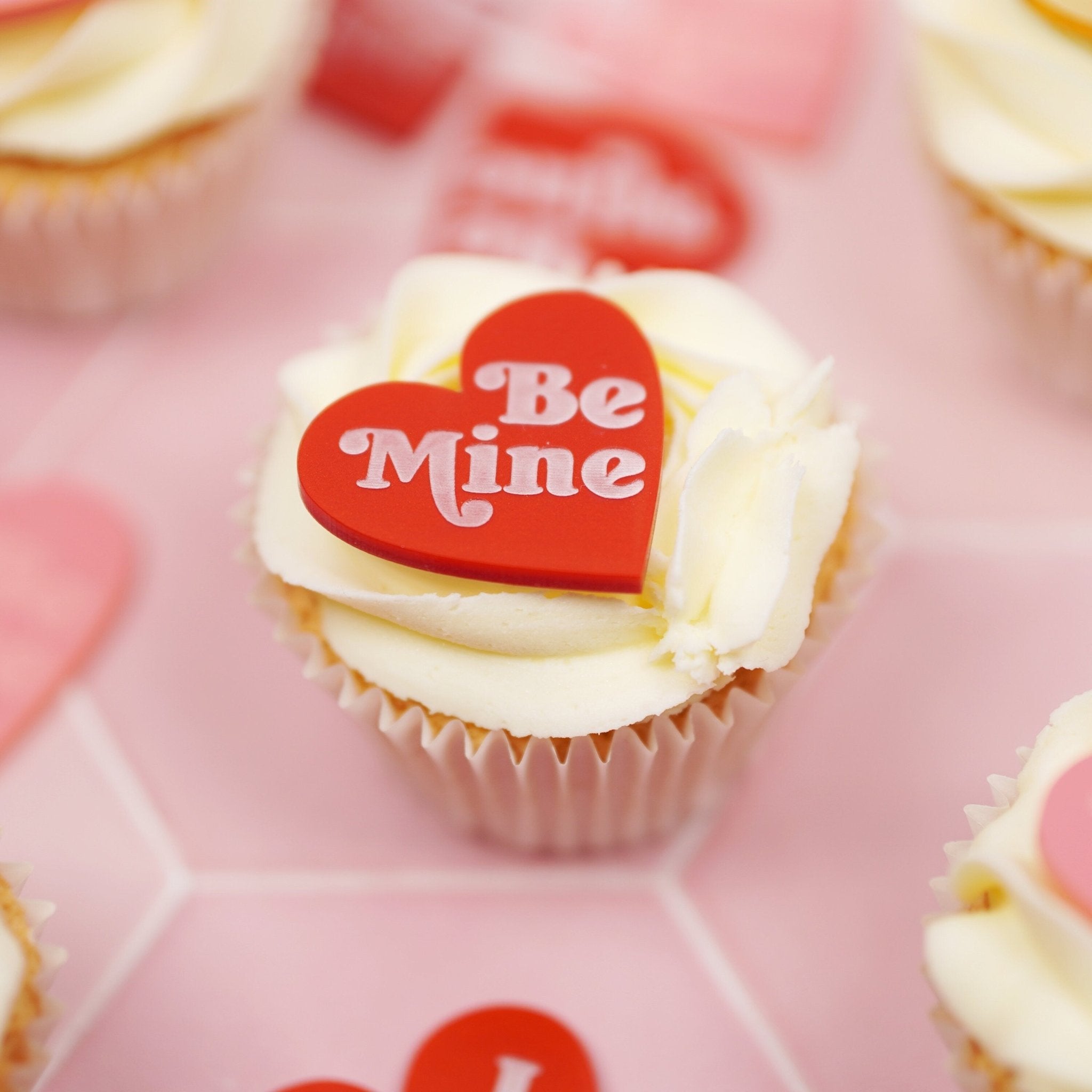 Valentine cup cake charm