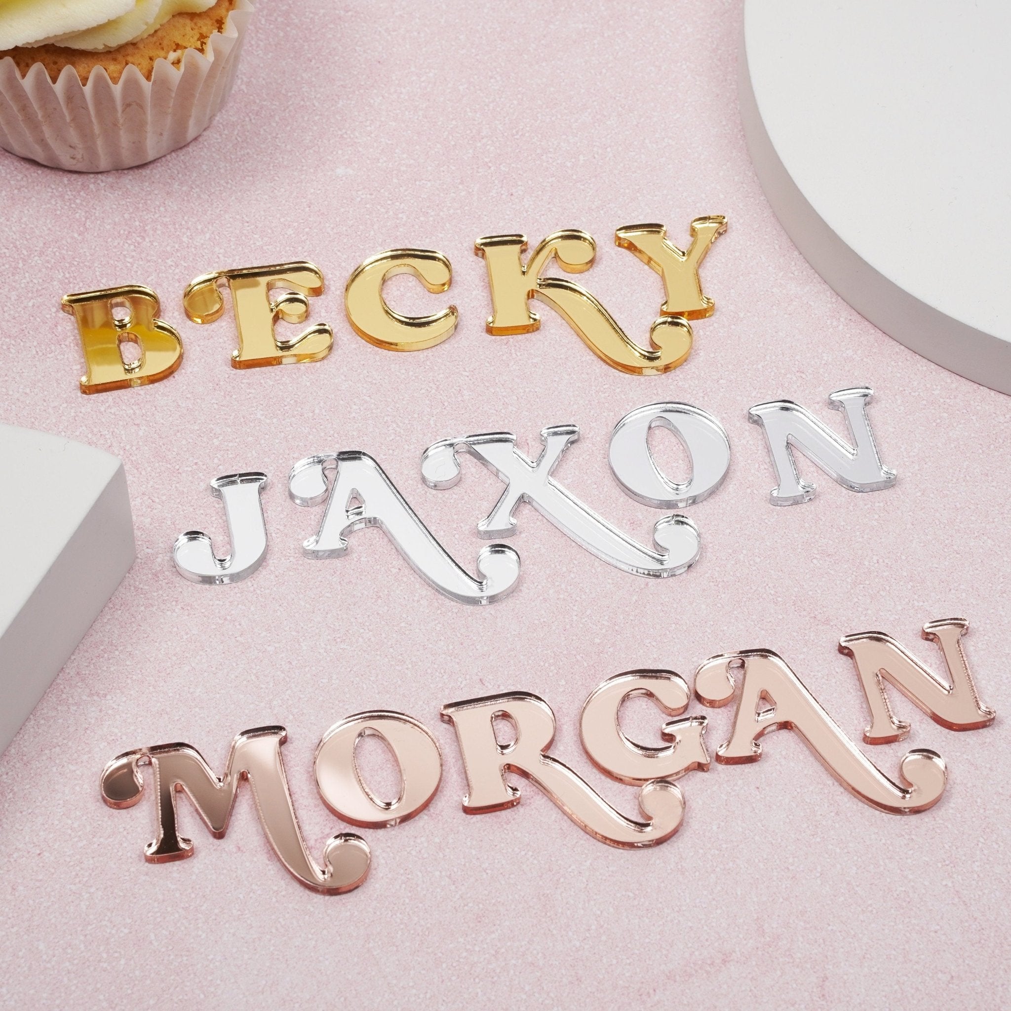 Acrylic Name Charm Cake Topper