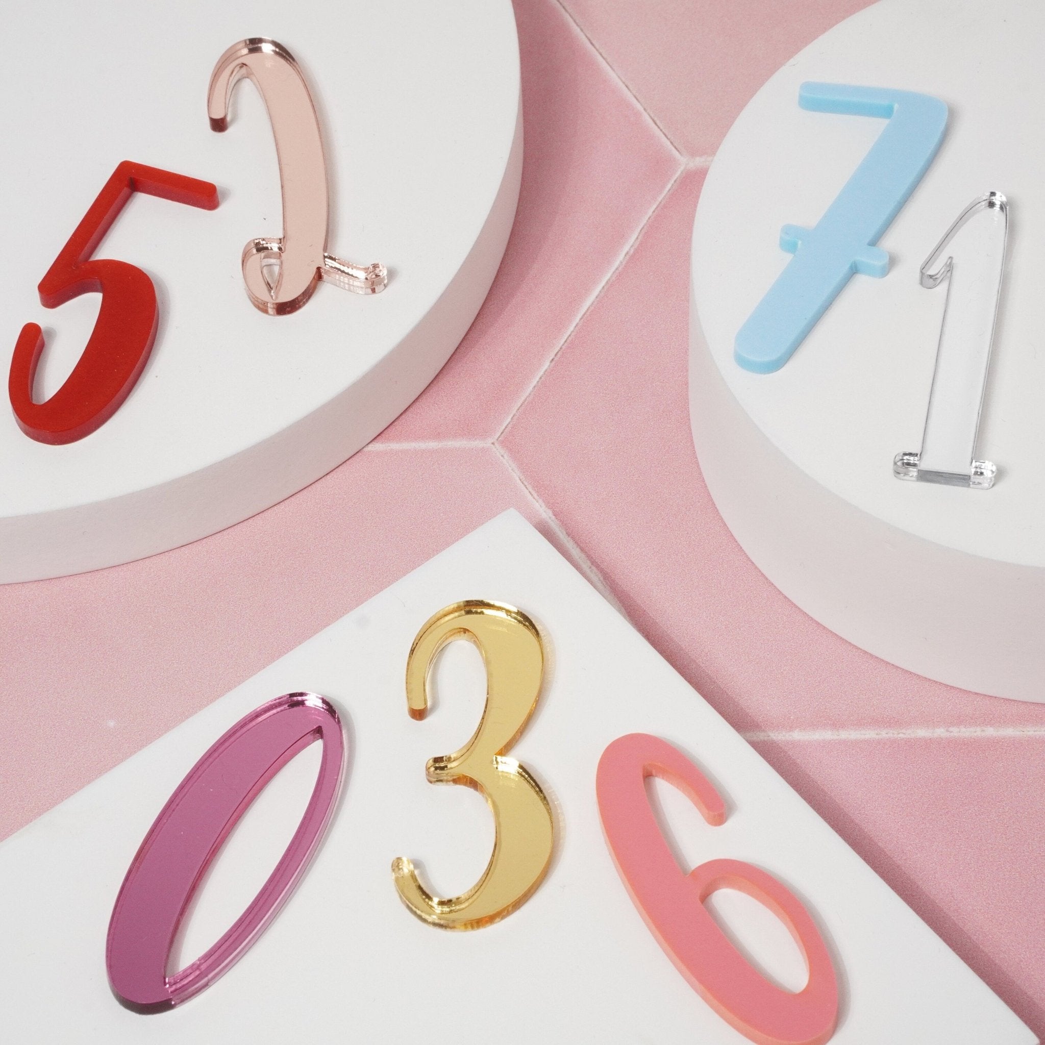 Acrylic Cake Charm Number Cake Topper